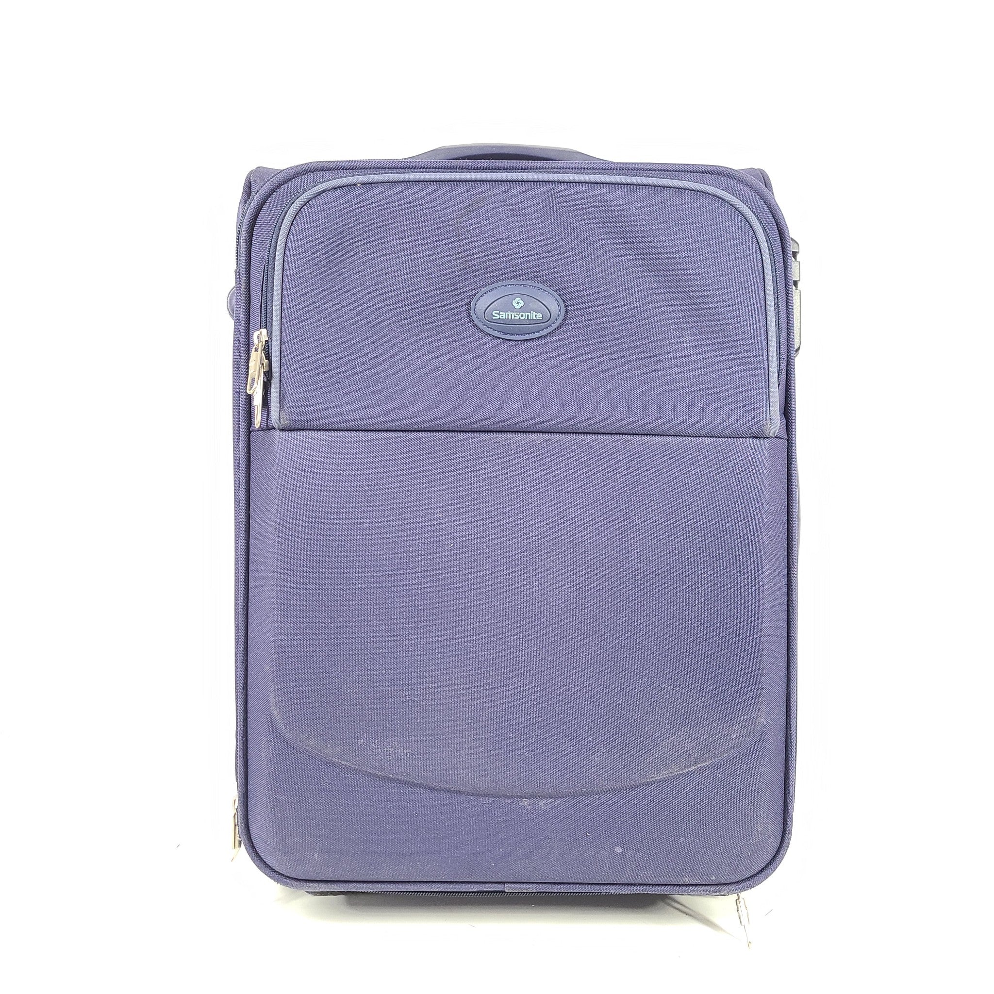 Samsonite 20" Carry On Softside Locking Luggage Two Wheel Lightweight Crown Blue