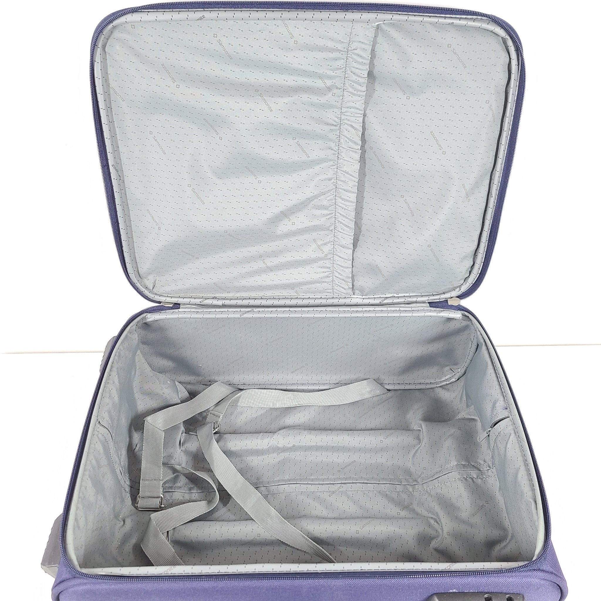 Samsonite 20" Carry On Softside Locking Luggage Two Wheel Lightweight Crown Blue