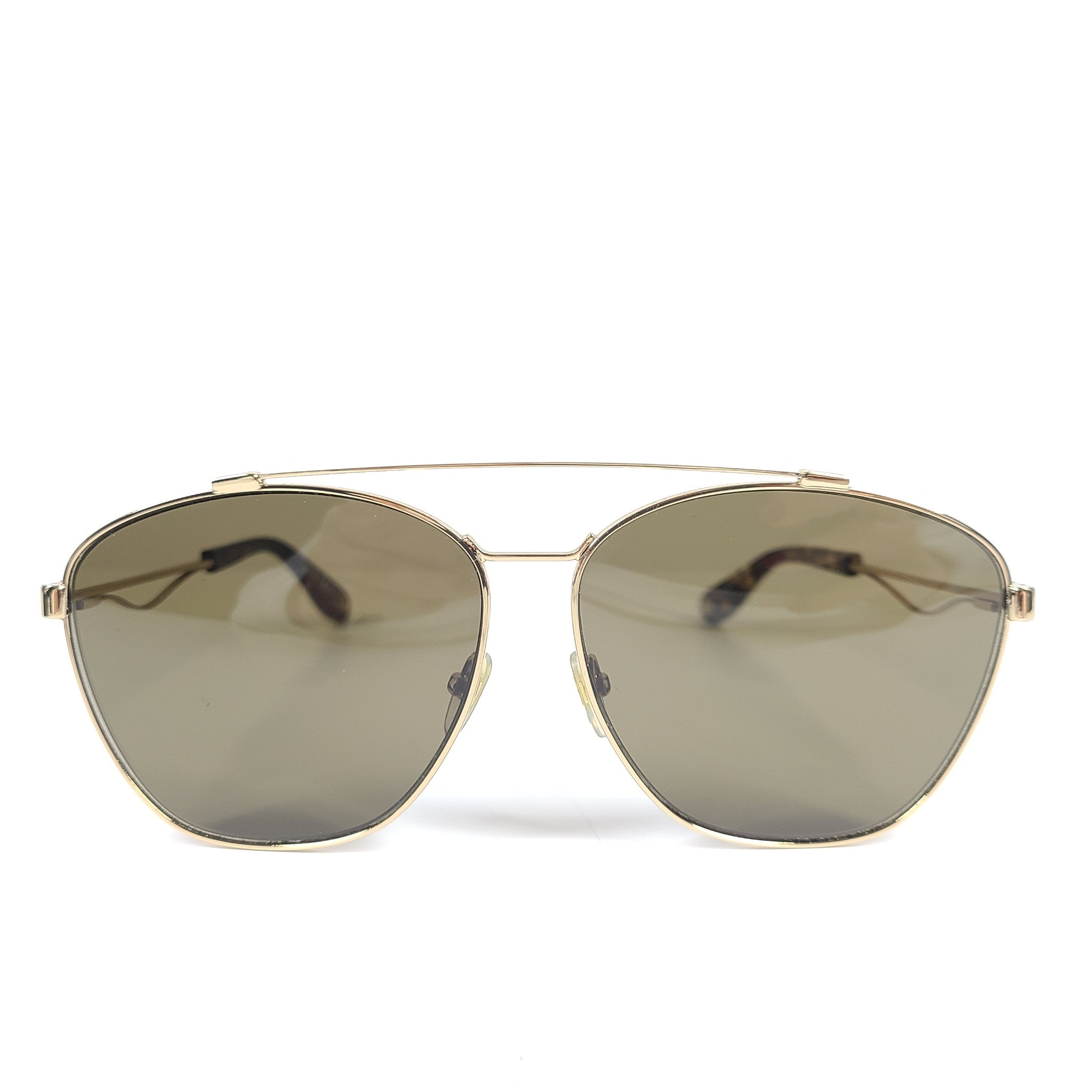 Givenchy Paris Aviator Sunglasses GV7049/S J5G70 Gold Frame Brown Lens