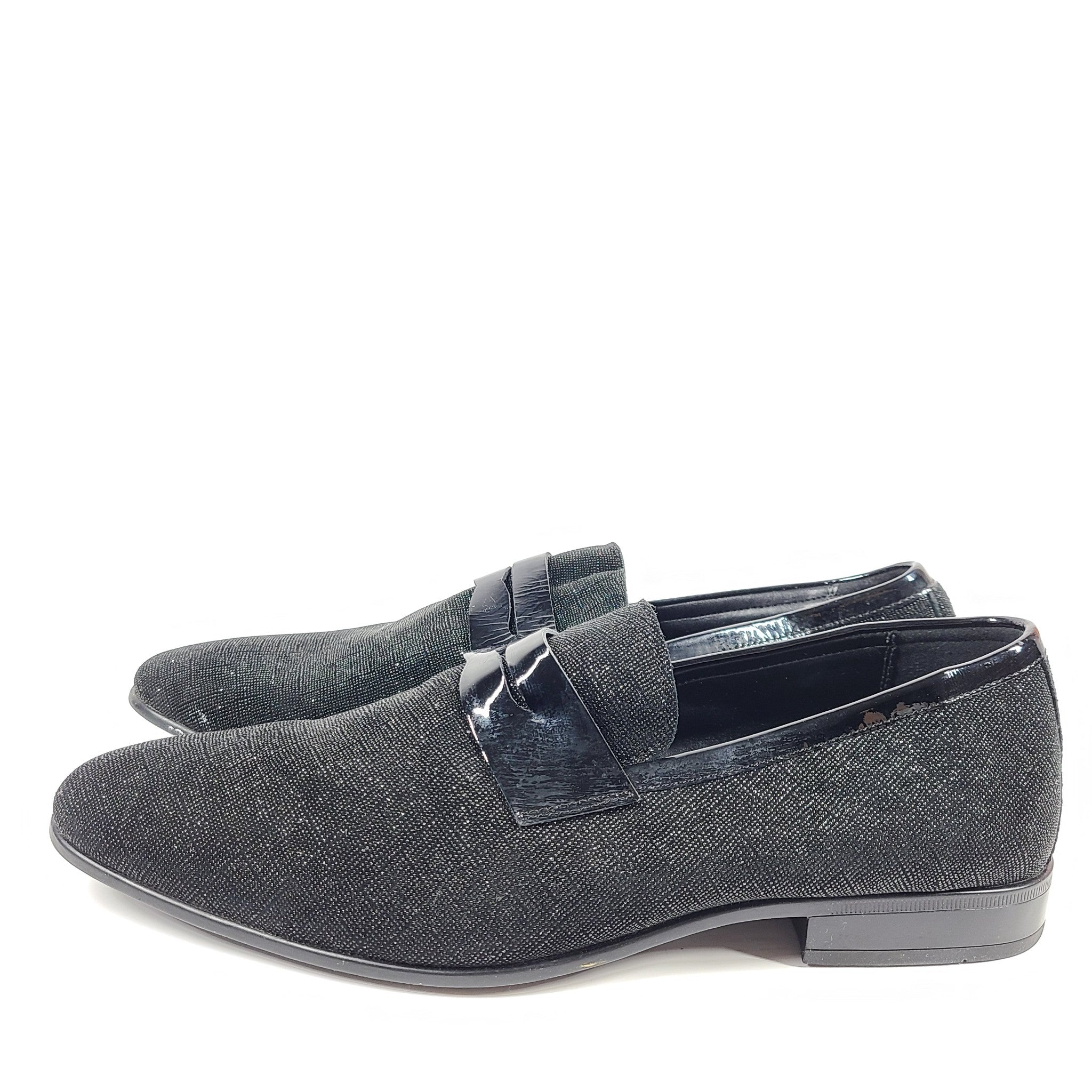 Aldo Men's Jerani Glitter Loafers Black Dress Shoes US Sz 12
