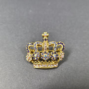 Crown Brooch Pin Gold and Purple Lavender Crystals by Historic Royal Palaces
