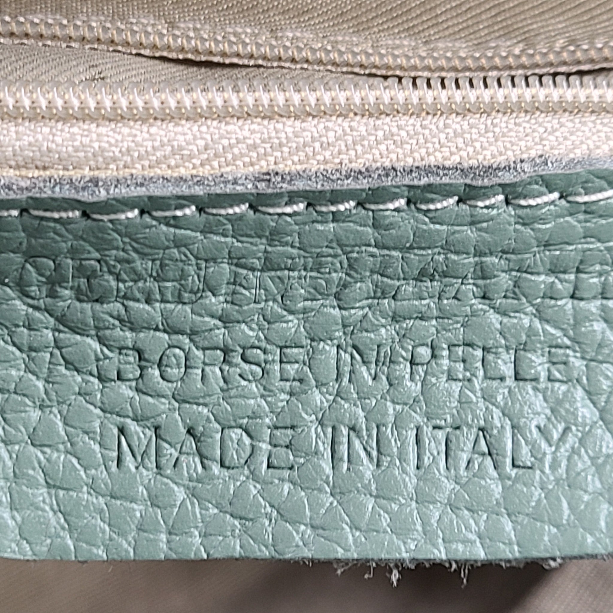 Mazzi d'Fiori Alessia Real Leather Satchel Crossbody Shoulder Bag Green
