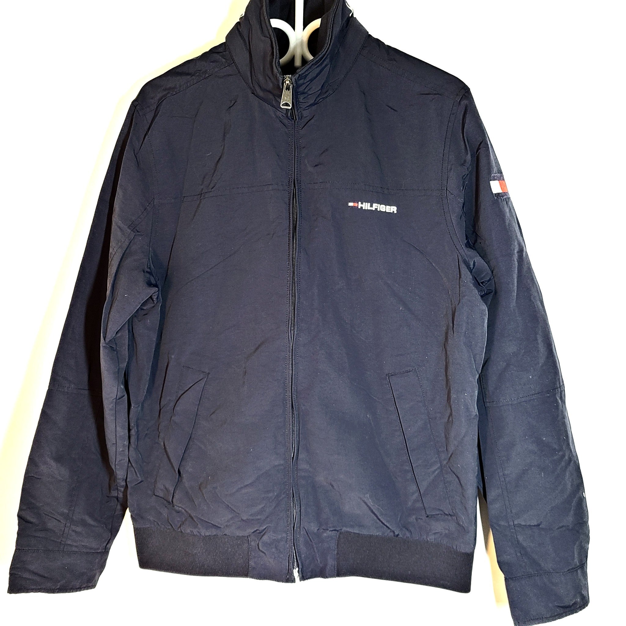 Tommy Hilfiger Men's Yacht Jacket Navy Blue w/ Hood Sz S