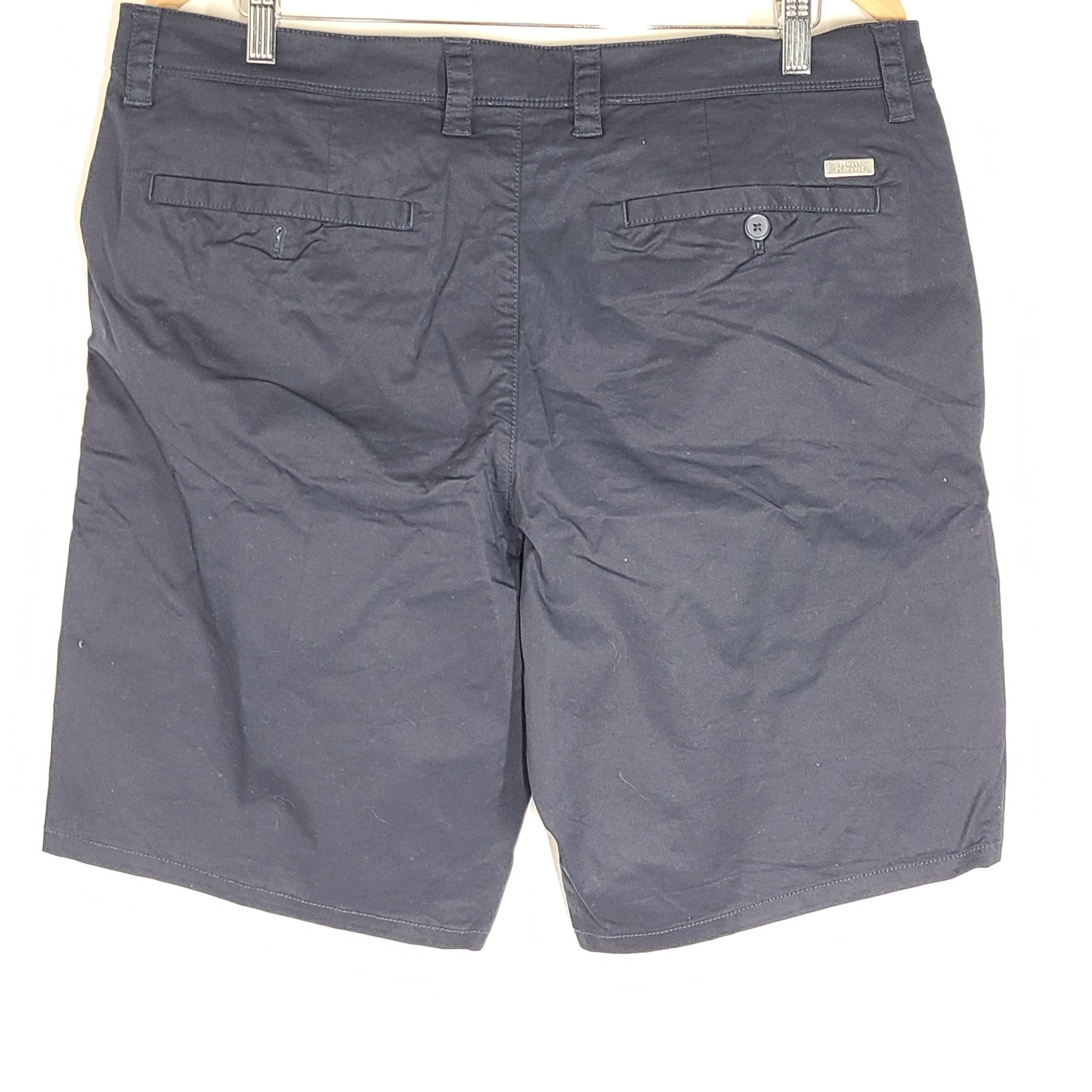 Armani Exchange A|X Men's Slim Fit Stretch Cotton Chino Shorts Navy Blue Sz 36
