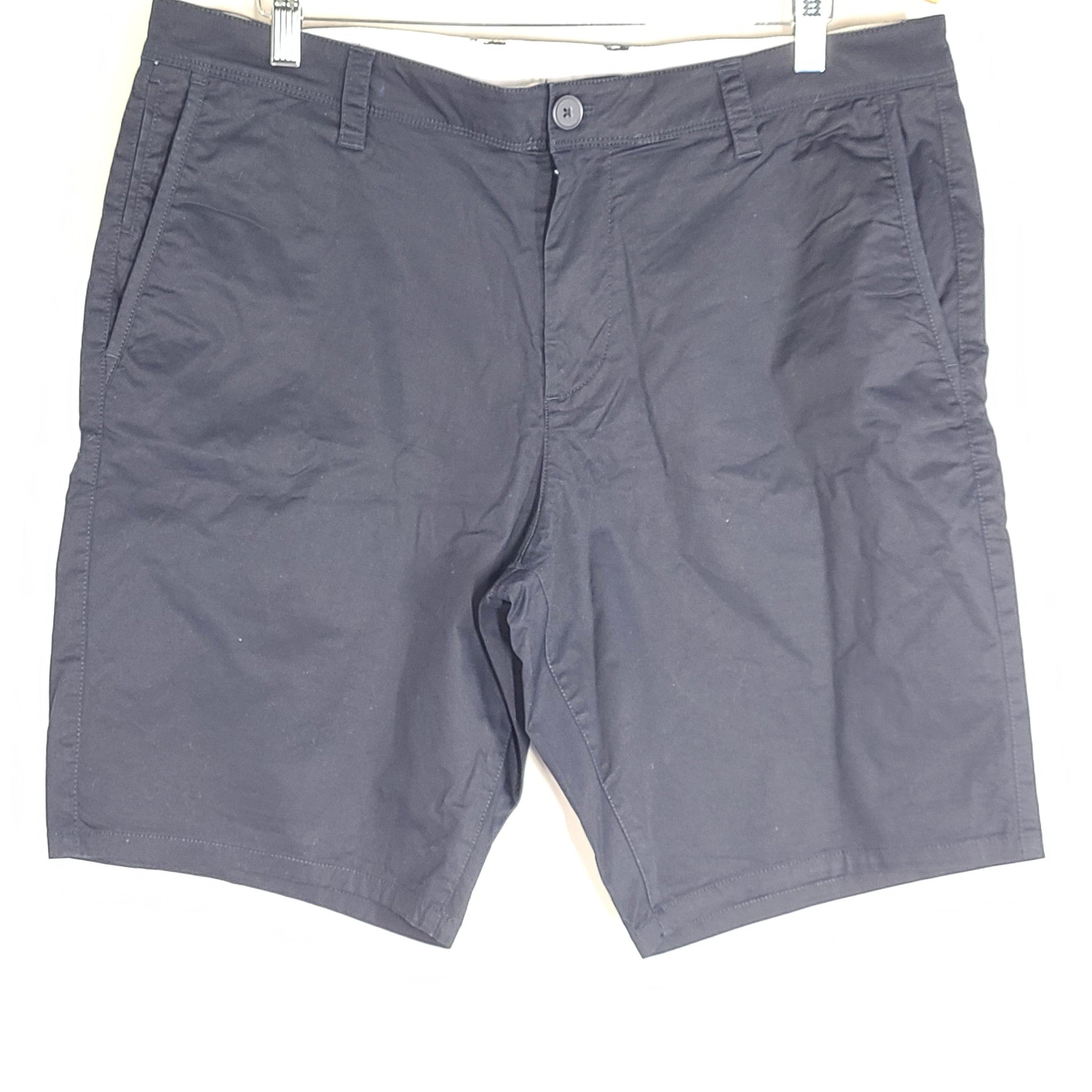 Armani Exchange A|X Men's Slim Fit Stretch Cotton Chino Shorts Navy Blue Sz 36