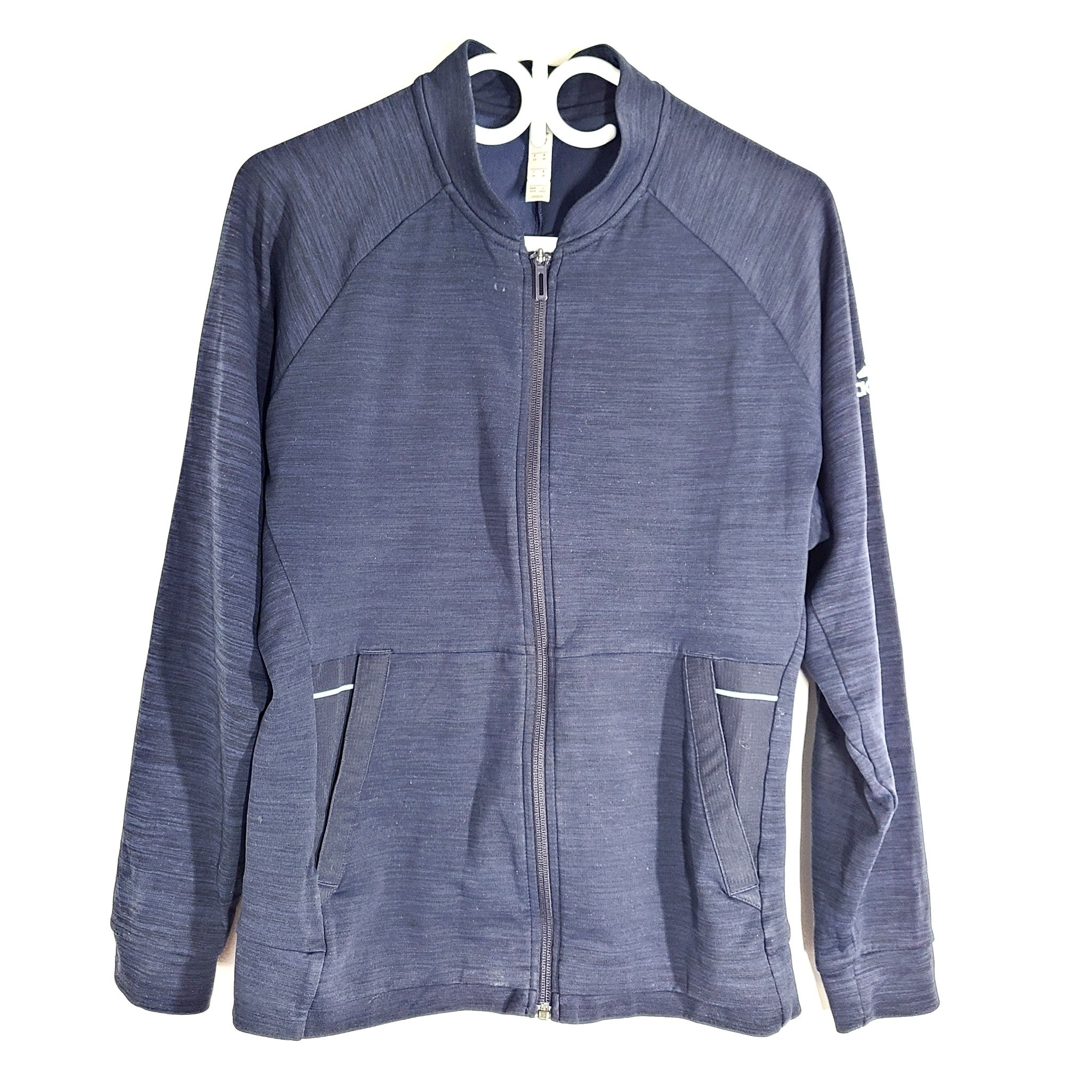 Adidas Originals Women's Knit Tennis Golf Jacket Legend Ink Blue DQ2952 Sz M