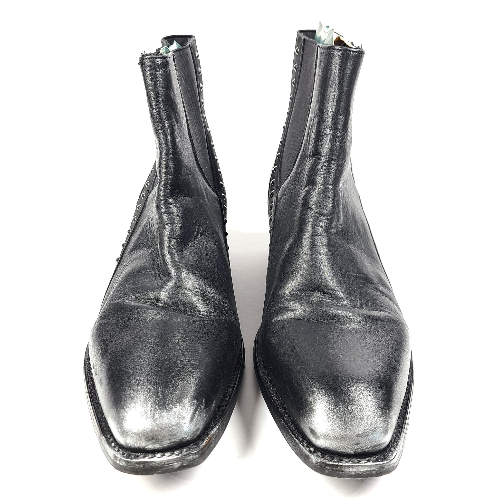 Mezcalero Men's Paulo Epic Black Leather Ankle Boots Shoes US Sz 12