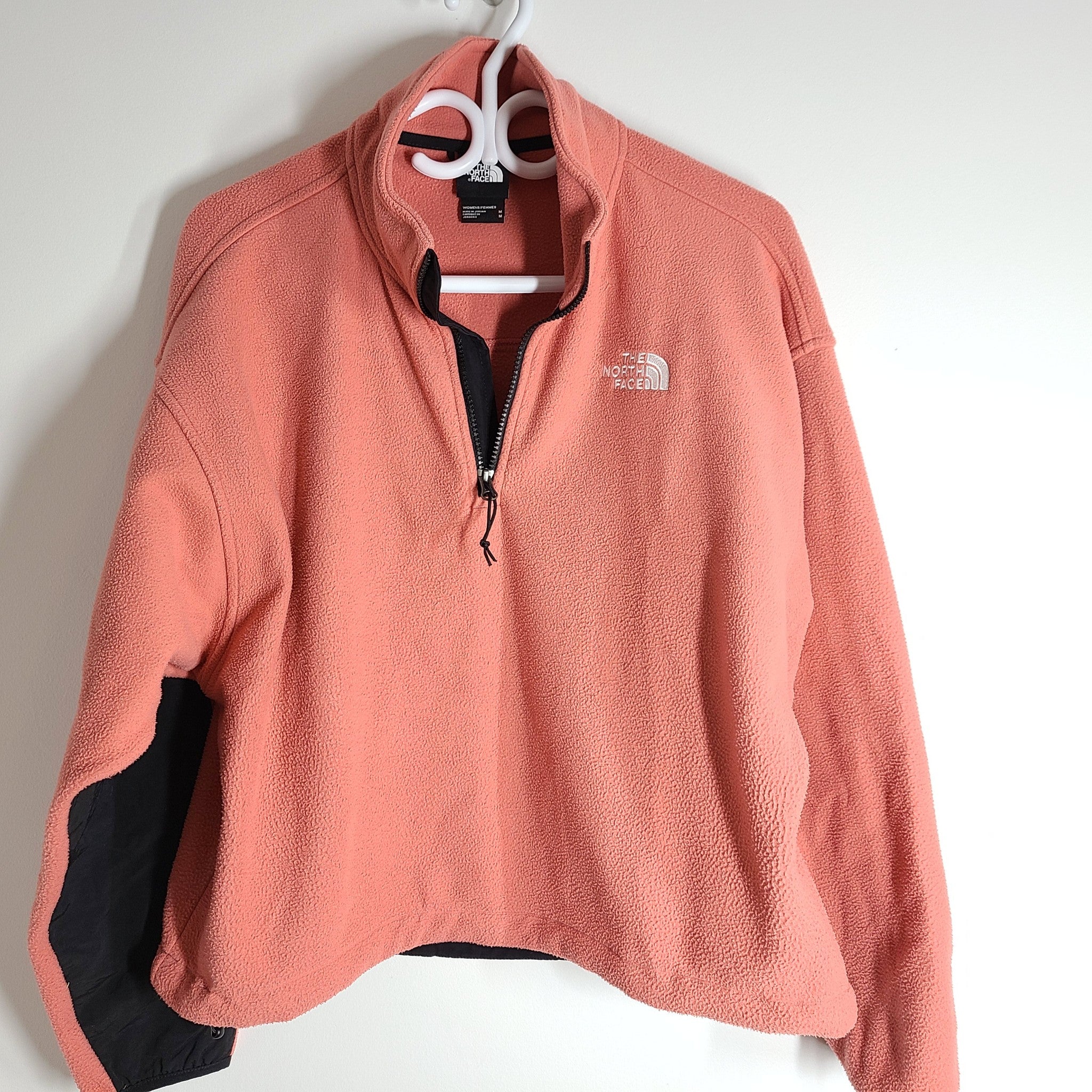 The North Face TNF Women's TKA Kataka 1/4 Zip Fleece Sweater Coral Pink Sz M