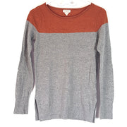 Club Monaco Women's Cashmere Sweater Color-Block Orange / Gray Sz XS