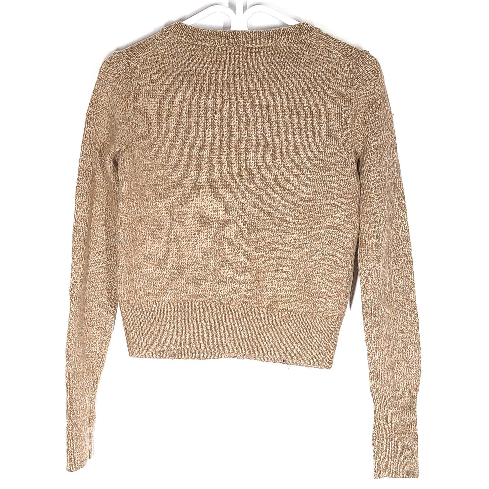 Club Monaco Women's Wool/Mohair Blend Cardigan Light Brown Sz XS