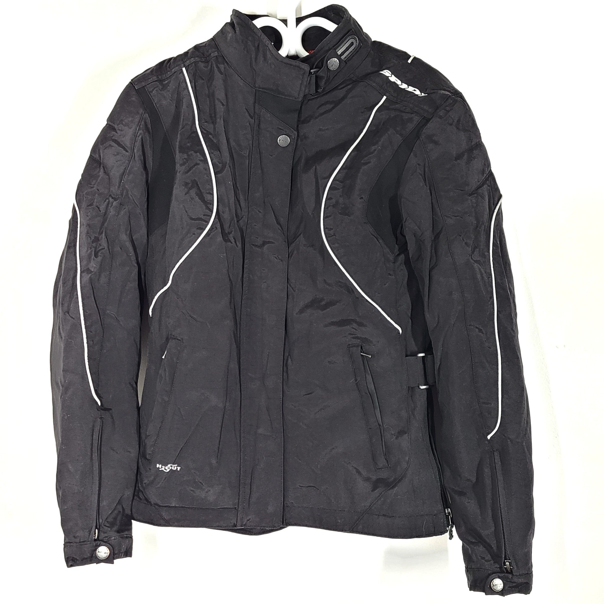 Spidi Wings H2Out Women's Motorcycle Jacket with Pads + Lining Black Sz M