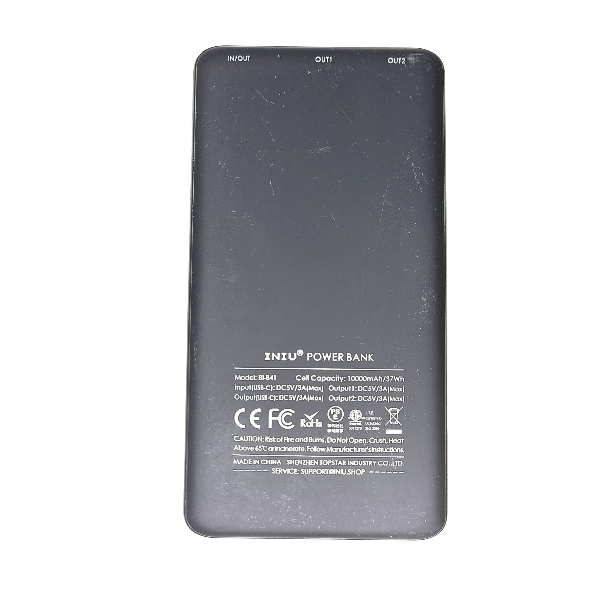 INIU Power Bank 10000mAh 37Wh Portable Mobile Charger Flashlight
