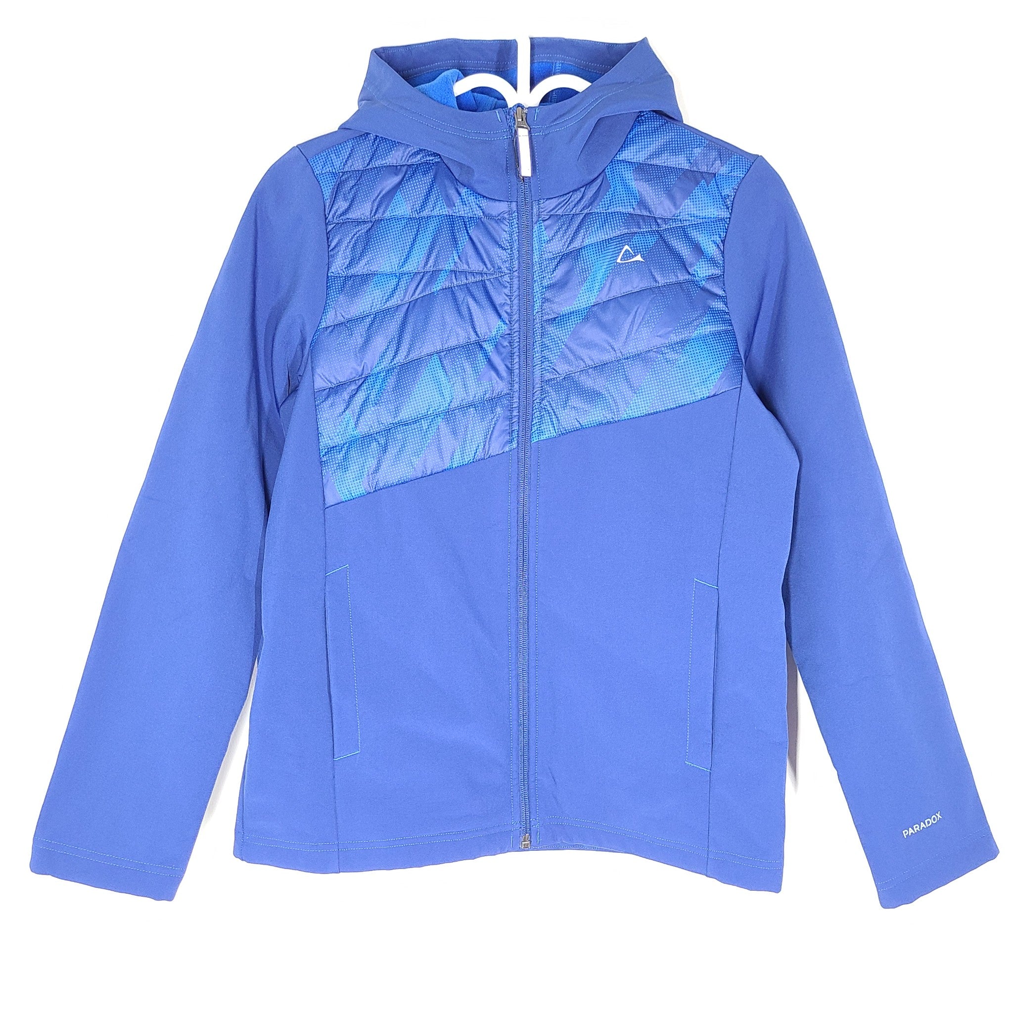 Paradox Boys' Softshell Fall/Spring Jacket Fleece Lined Hooded Blue Sz XL 14/16