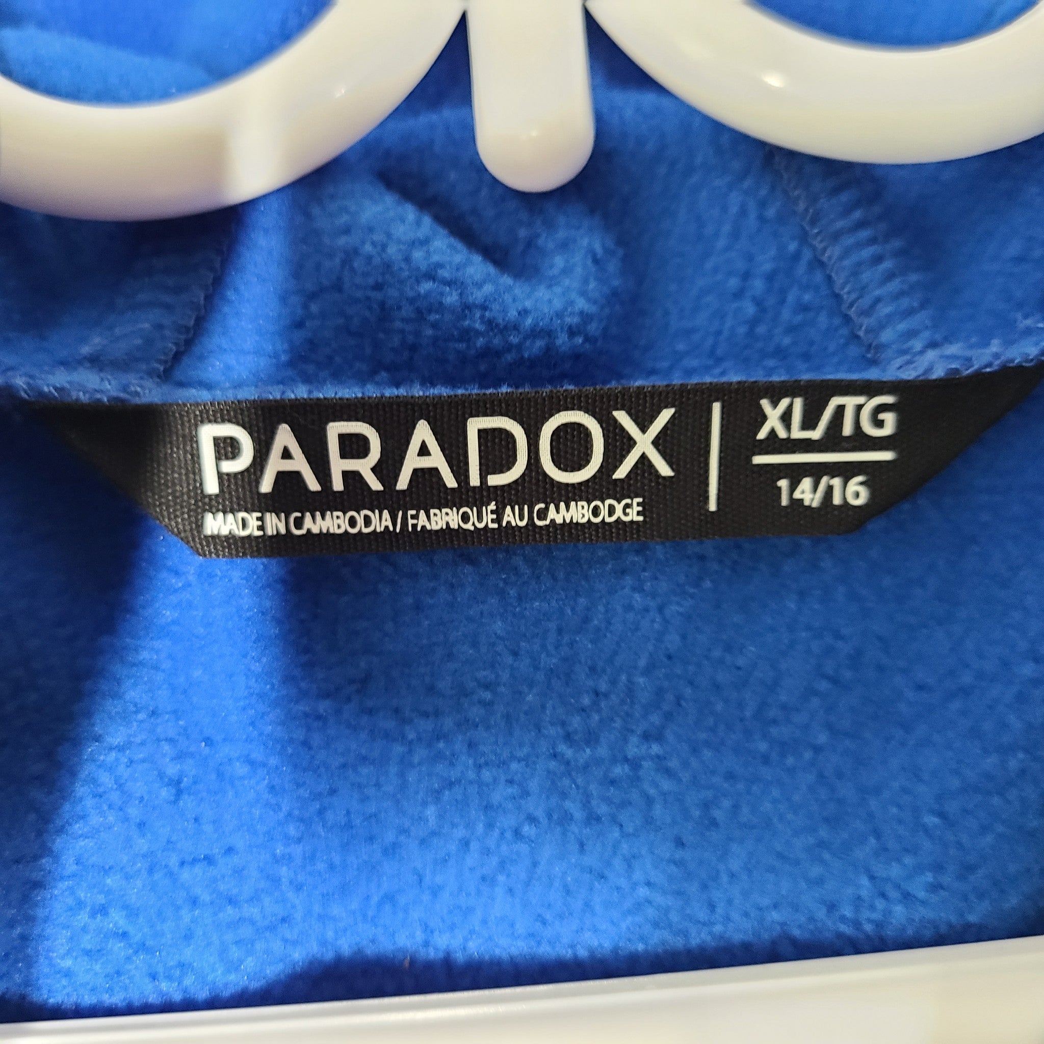 Paradox Boys' Softshell Fall/Spring Jacket Fleece Lined Hooded Blue Sz XL 14/16