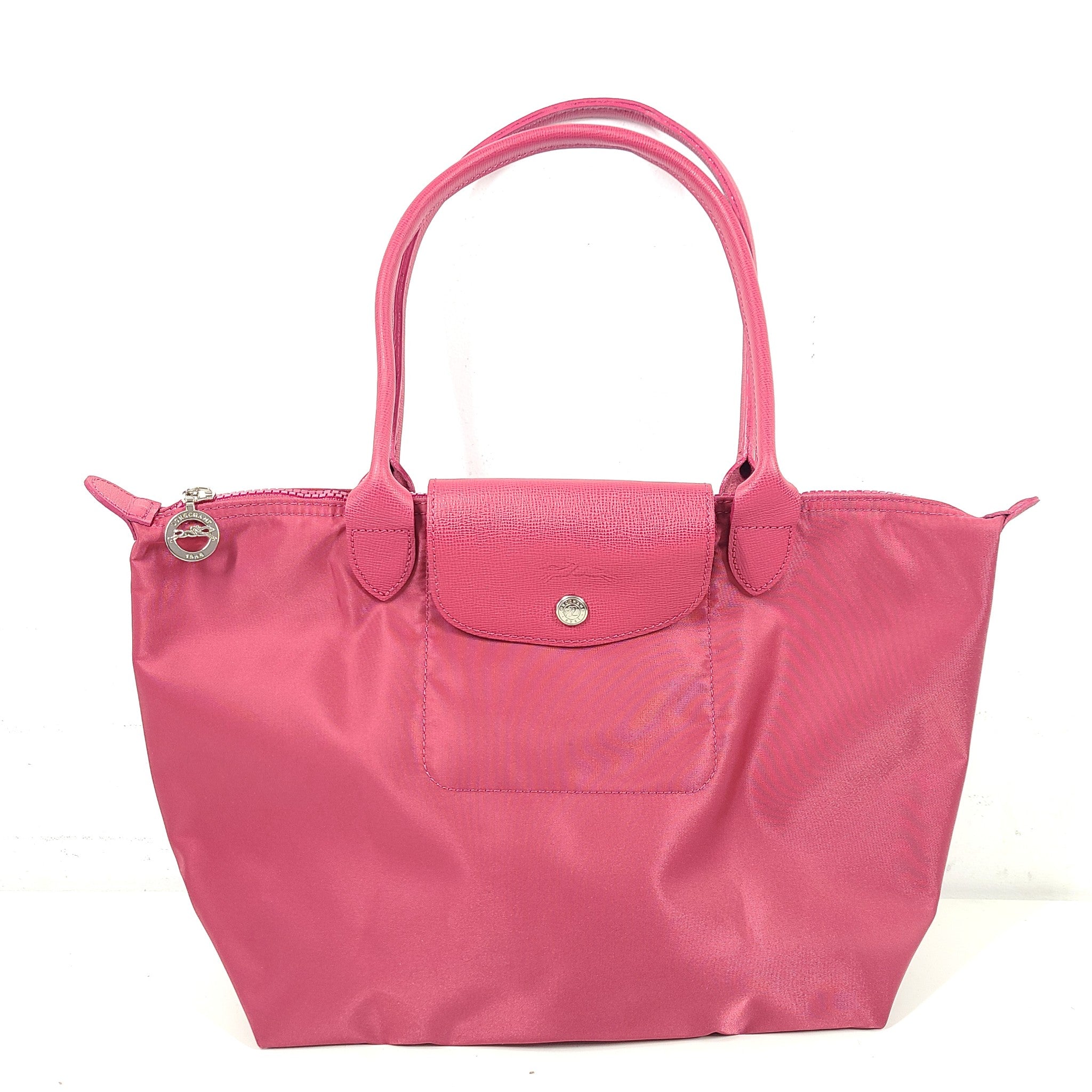 Longchamp Le Pliage Neo Long Handle Small Red Pink Raspberry 2605 578 232