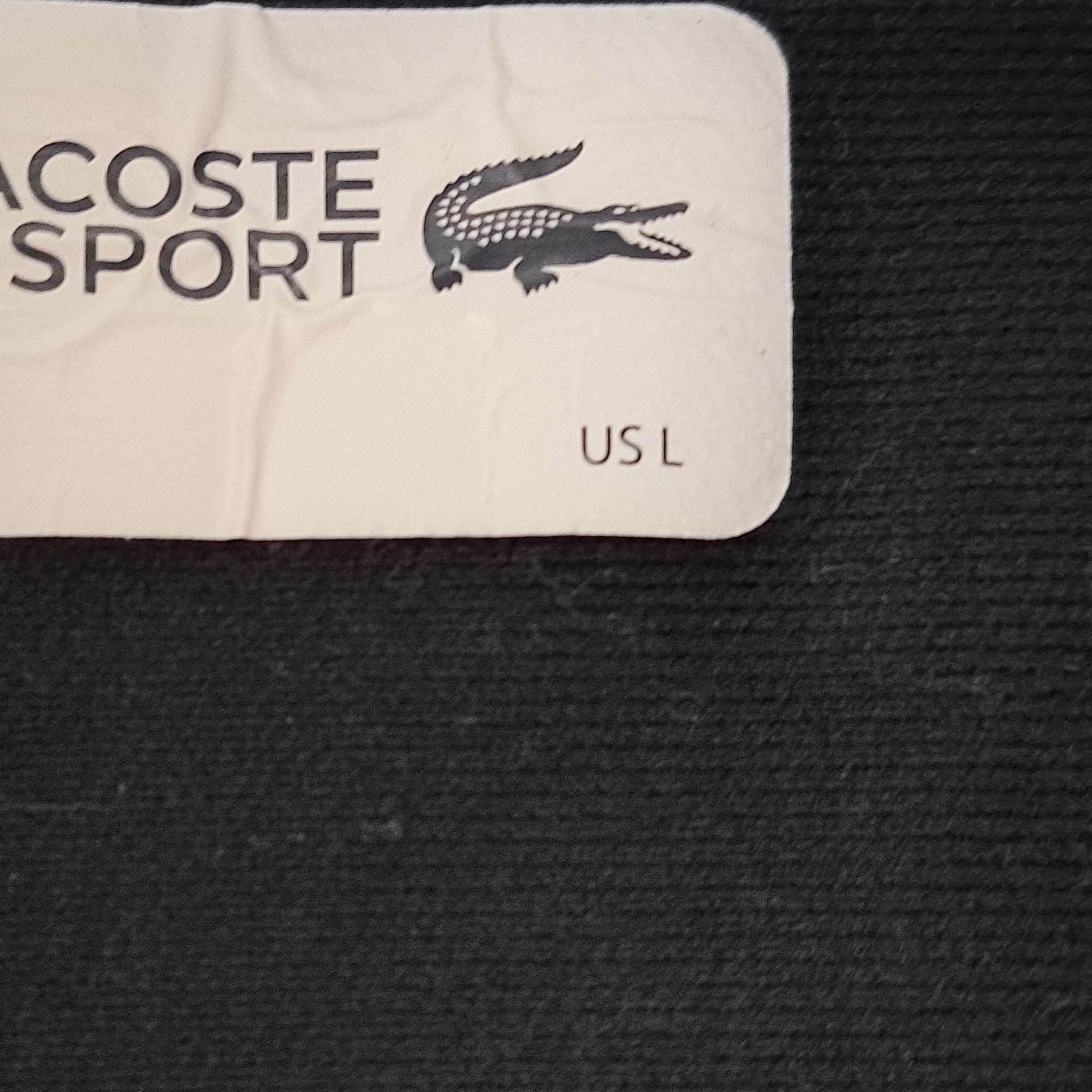 Lacoste Sport Men's Sweater Track Jacket Black Contrast Piping Sz L SH2120