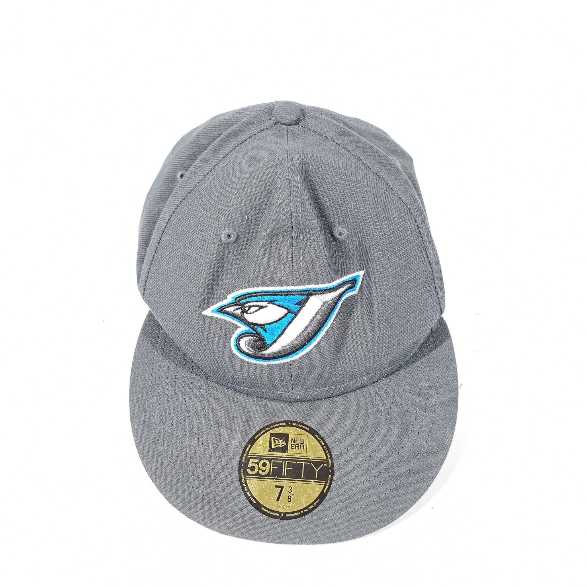 Toronto Blue Jays 59FIFTY New Era Gray Hat Baseball Cap Sz 7 3/8