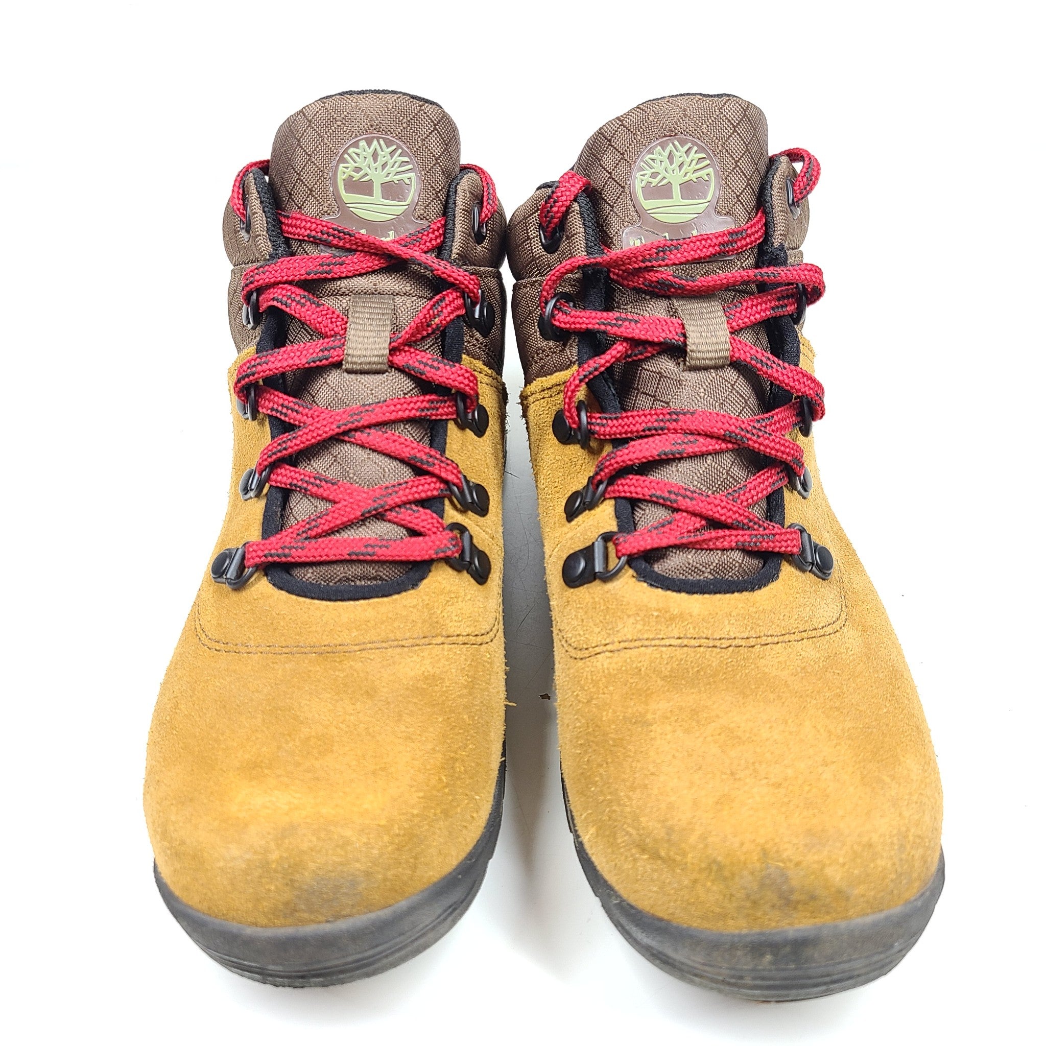 Timberland Boy's GT Rally Mid Hiking Boots Shoes Brown A1ROM Sz 4.5