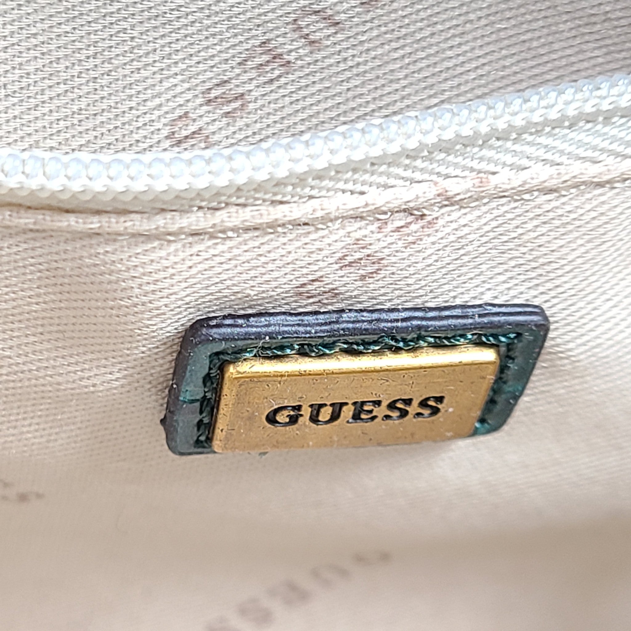 Guess Women's Stephi Crocodile Mini Girlfriend Handbag Crossover Green