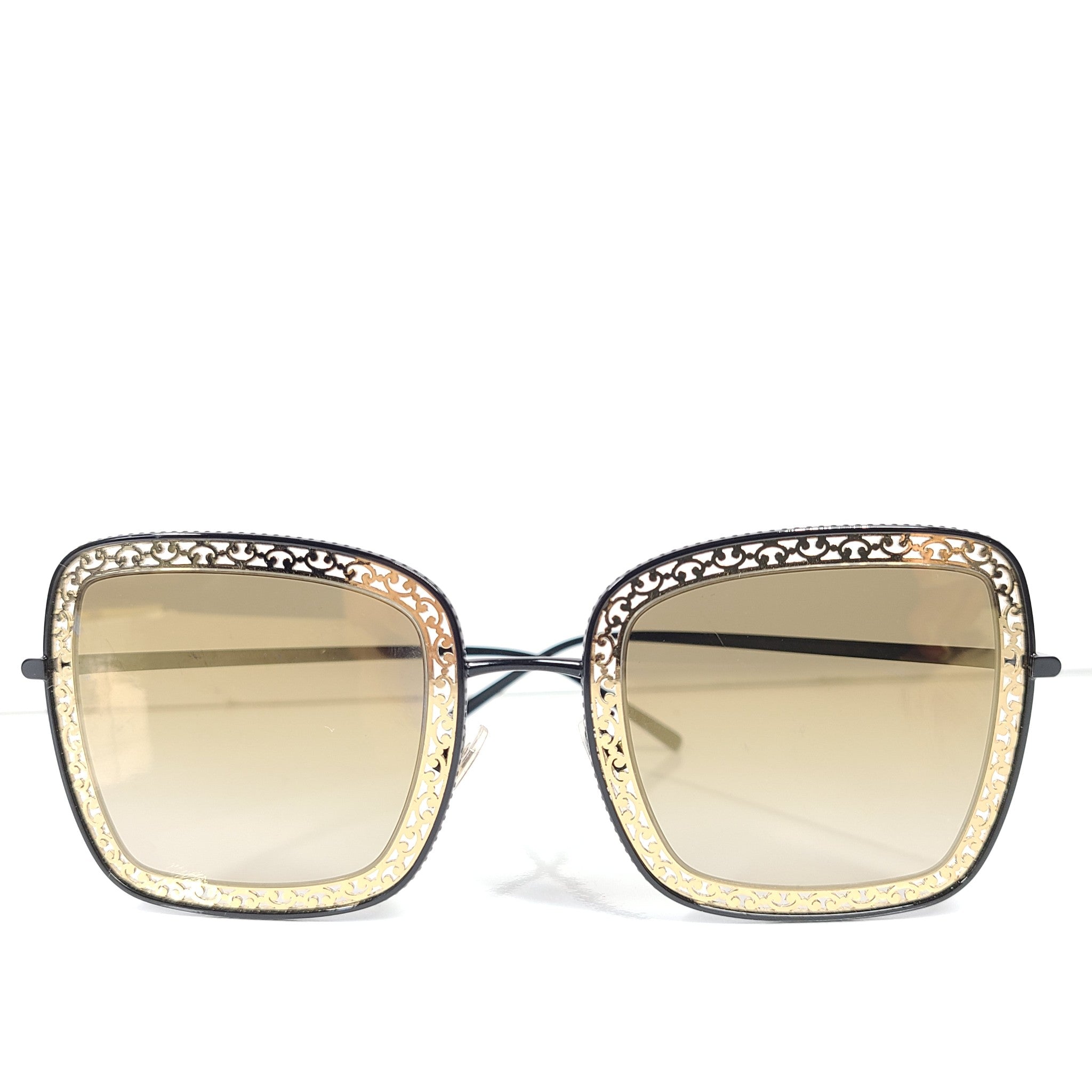 Dolce & Gabbana Women's D&G DG2225 DG/2225 02/13 Gold Square Sunglasses 52mm
