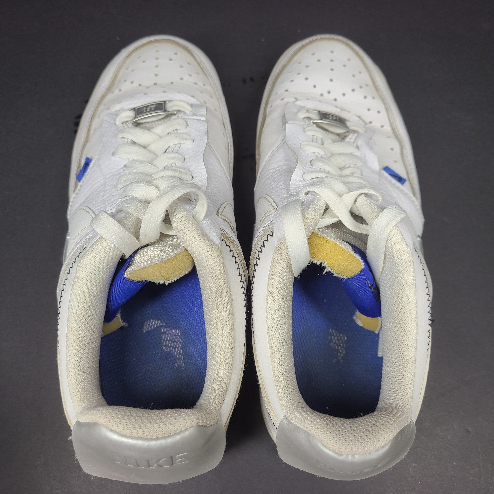 Nike Women's Court Vision Low SE White Metallic Silver DD1648-100 Sz 7.5
