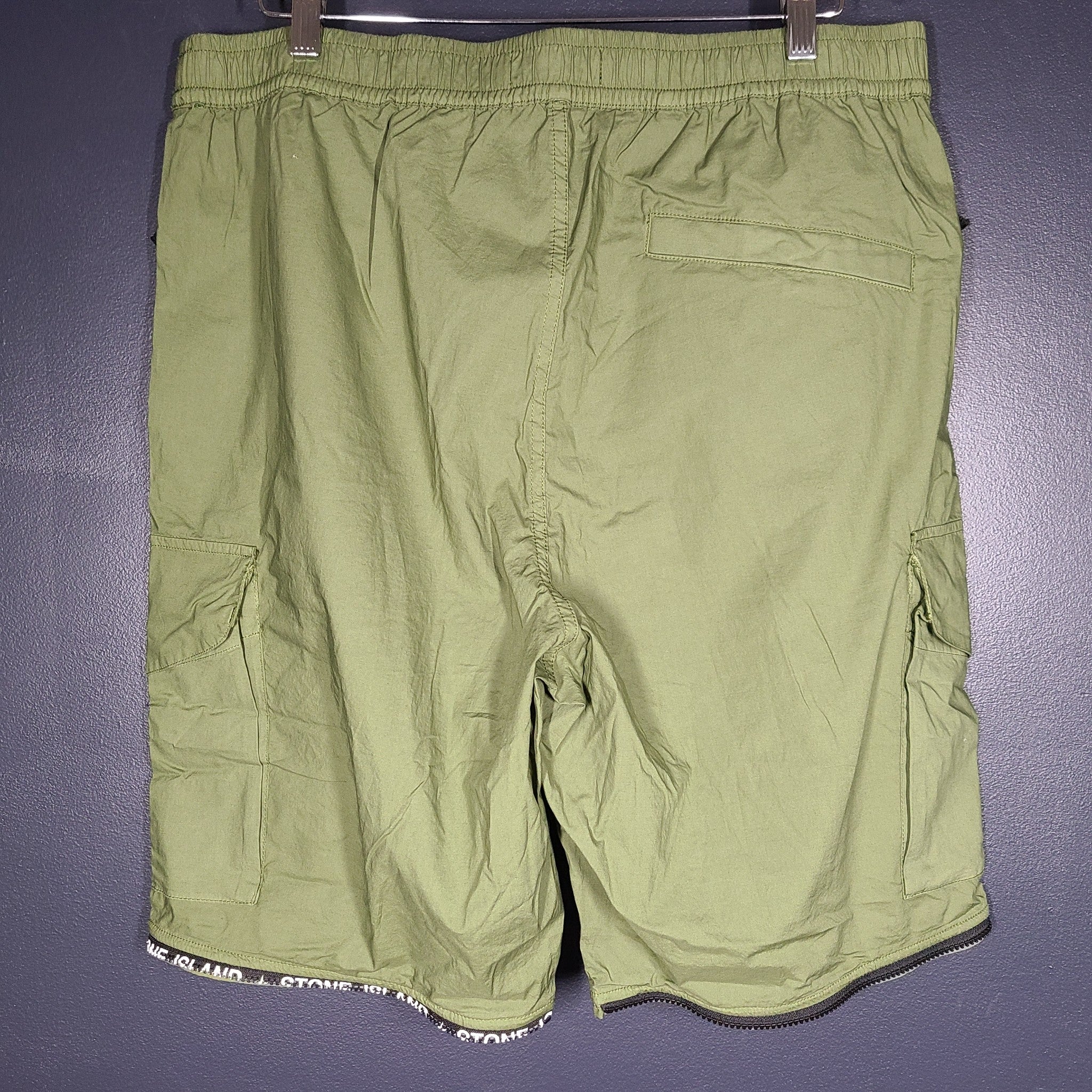 Stone Island Men's Convertible Zip Knee Cargo Pants Olive Green Sz 38