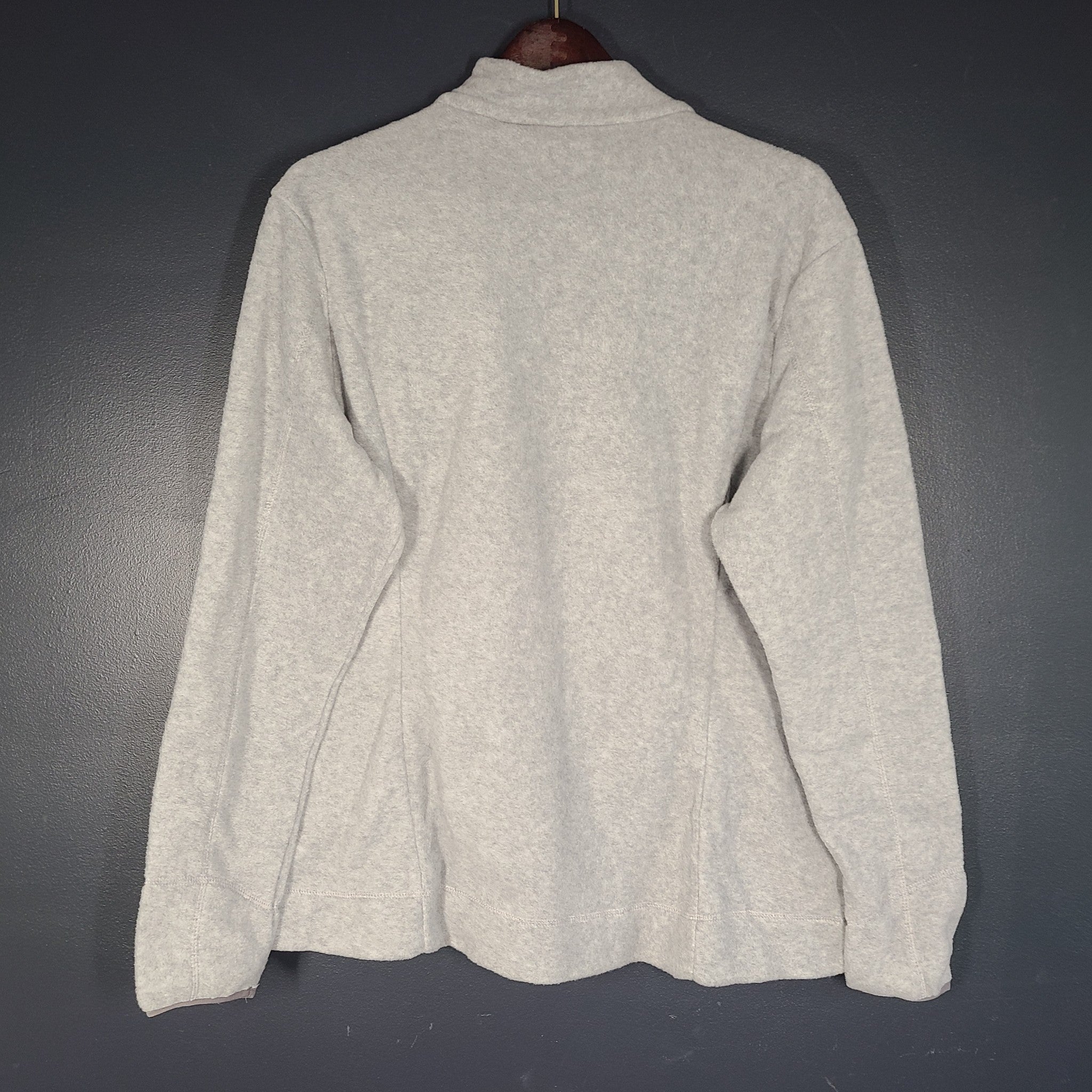 Quechua Women's Zip Up Hiking Fleece Jacket Sweater Gray Sz XXL