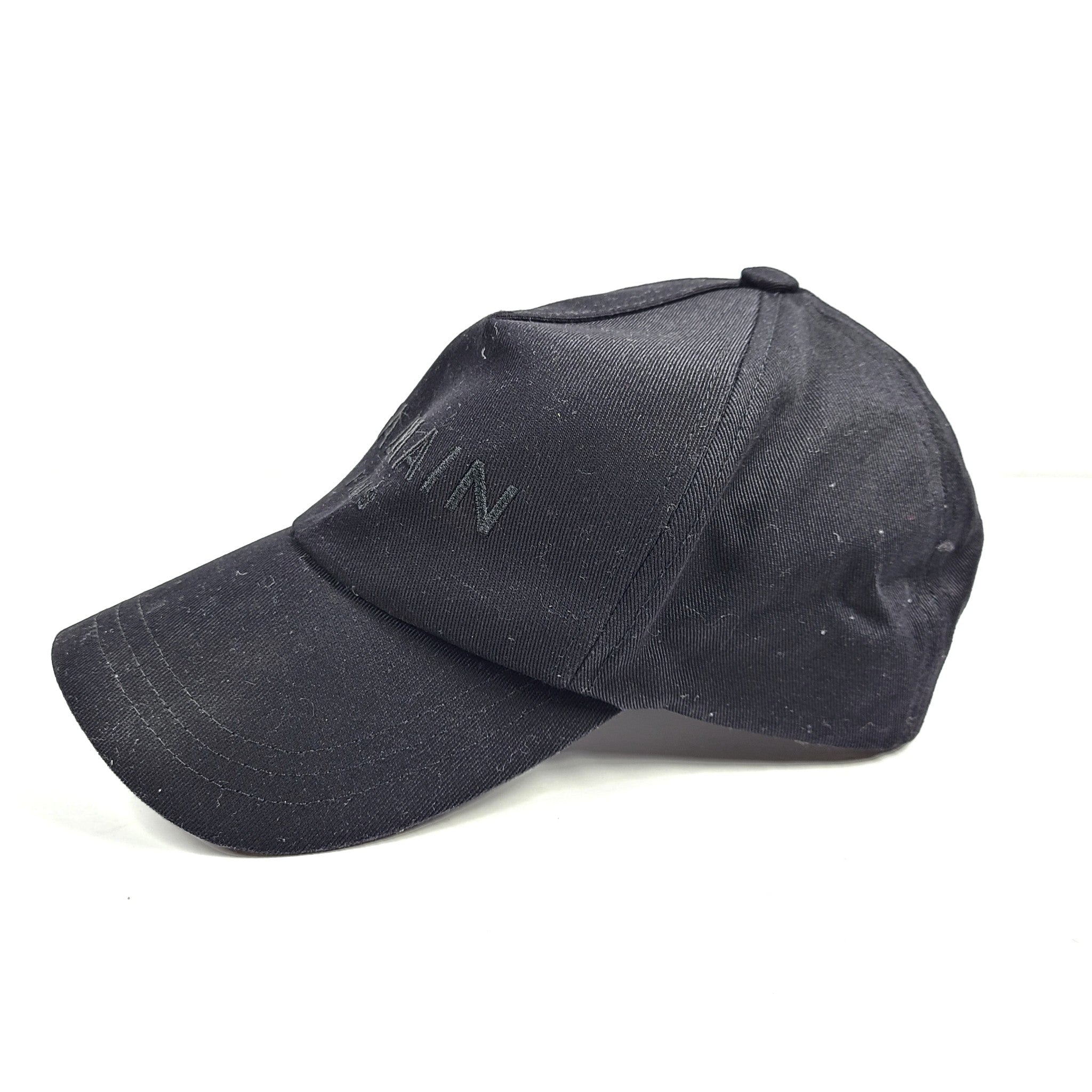 Balmain Paris Unisex Logo Embroidered Baseball Cap Hat Adjustable Black