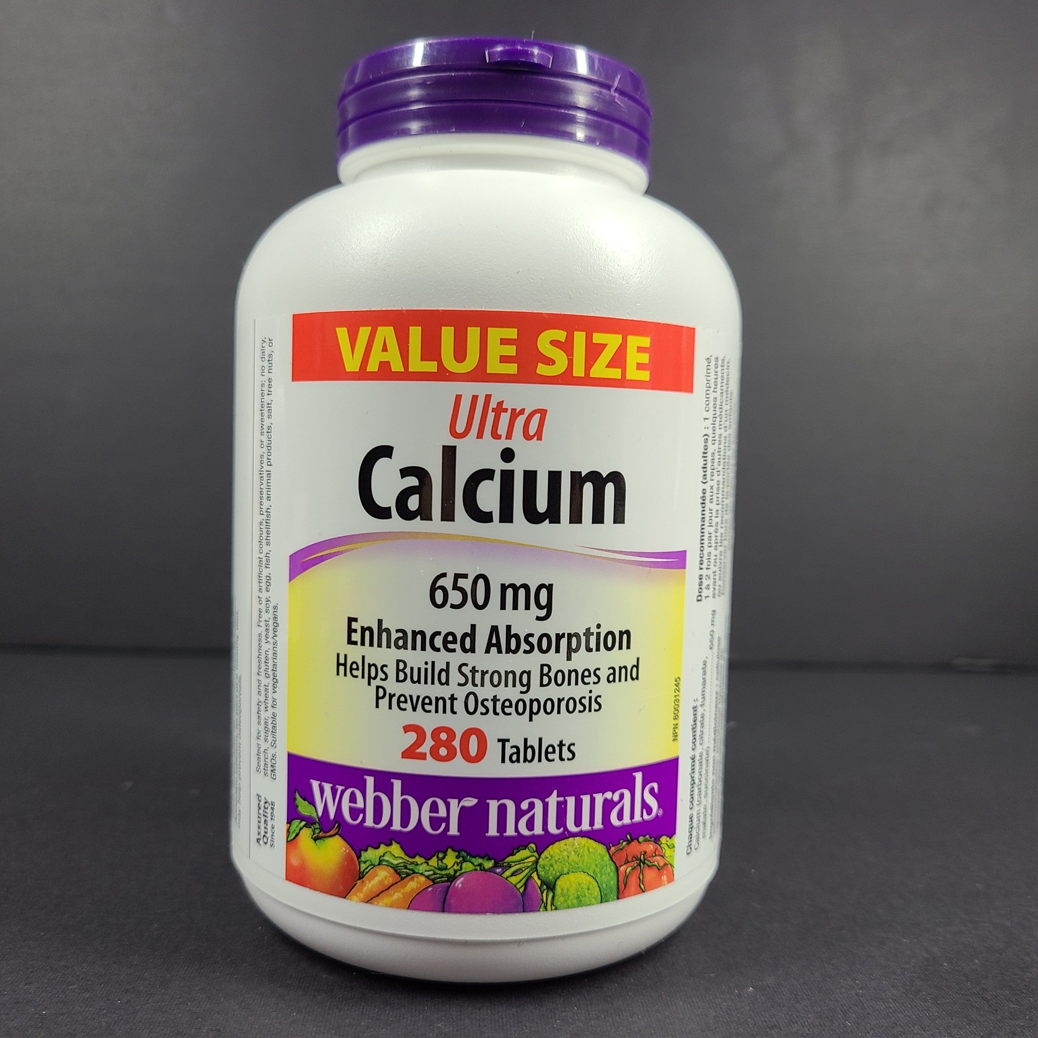 280 Ct Webber Naturals Ultra Calcium 650mg Strong Bones Osteoporosis 3/27