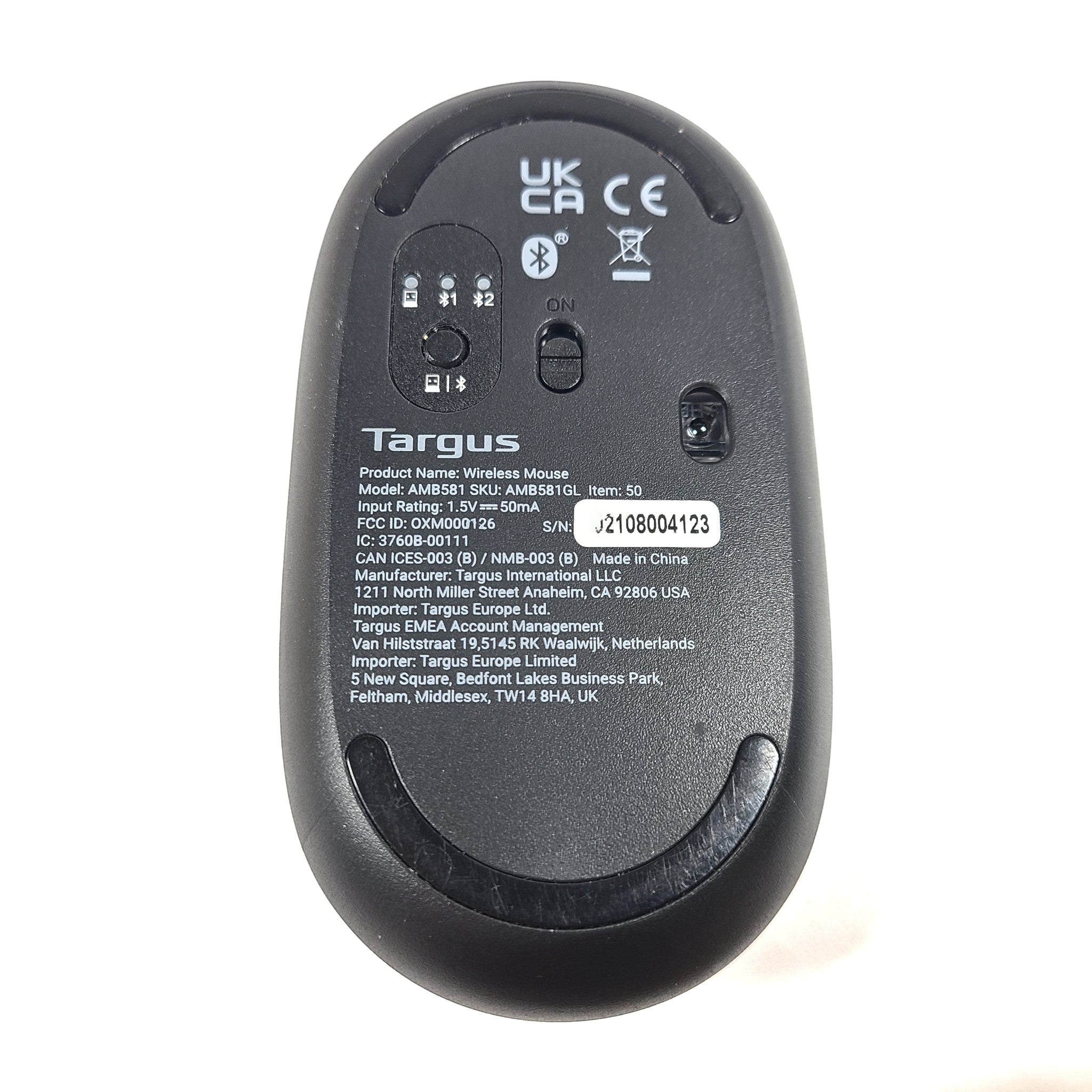 Targus Compact Multi-Device Wireless Bluetooth Mouse - AMB581GL