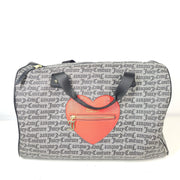Juicy Couture Los Angeles Whole Lotta Love Duffel Gym Bag Gray Red Heart