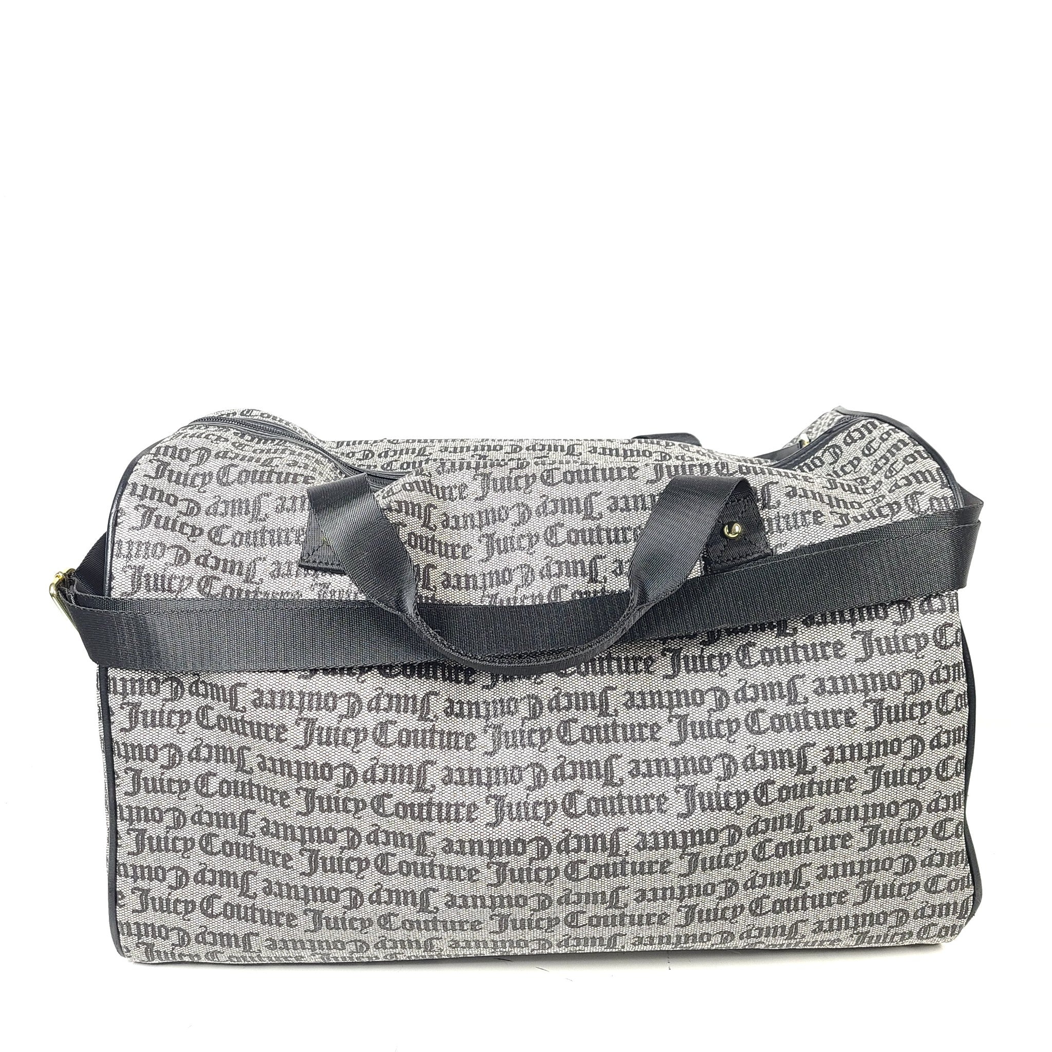 Juicy Couture Los Angeles Whole Lotta Love Duffel Gym Bag Gray Red Heart