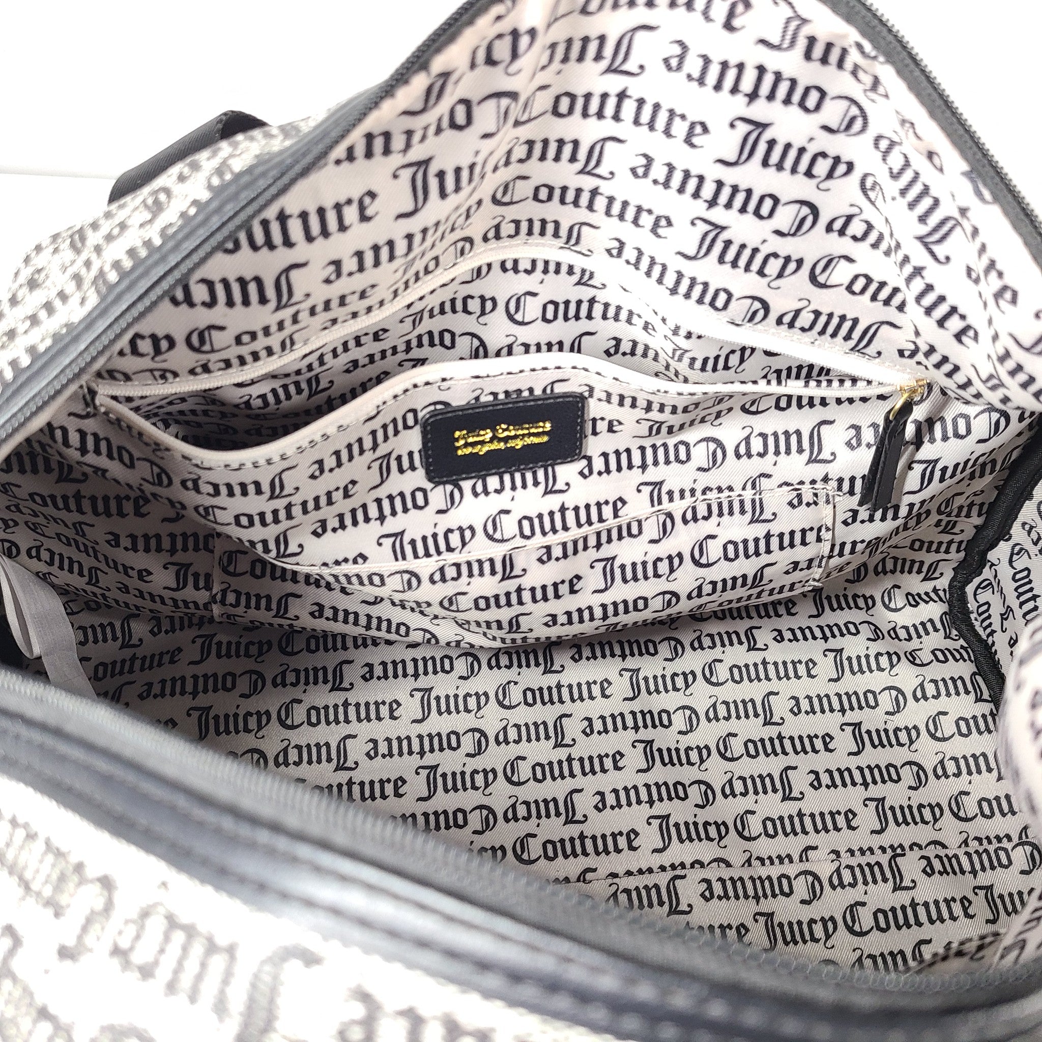 Juicy Couture Los Angeles Whole Lotta Love Duffel Gym Bag Gray Red Heart