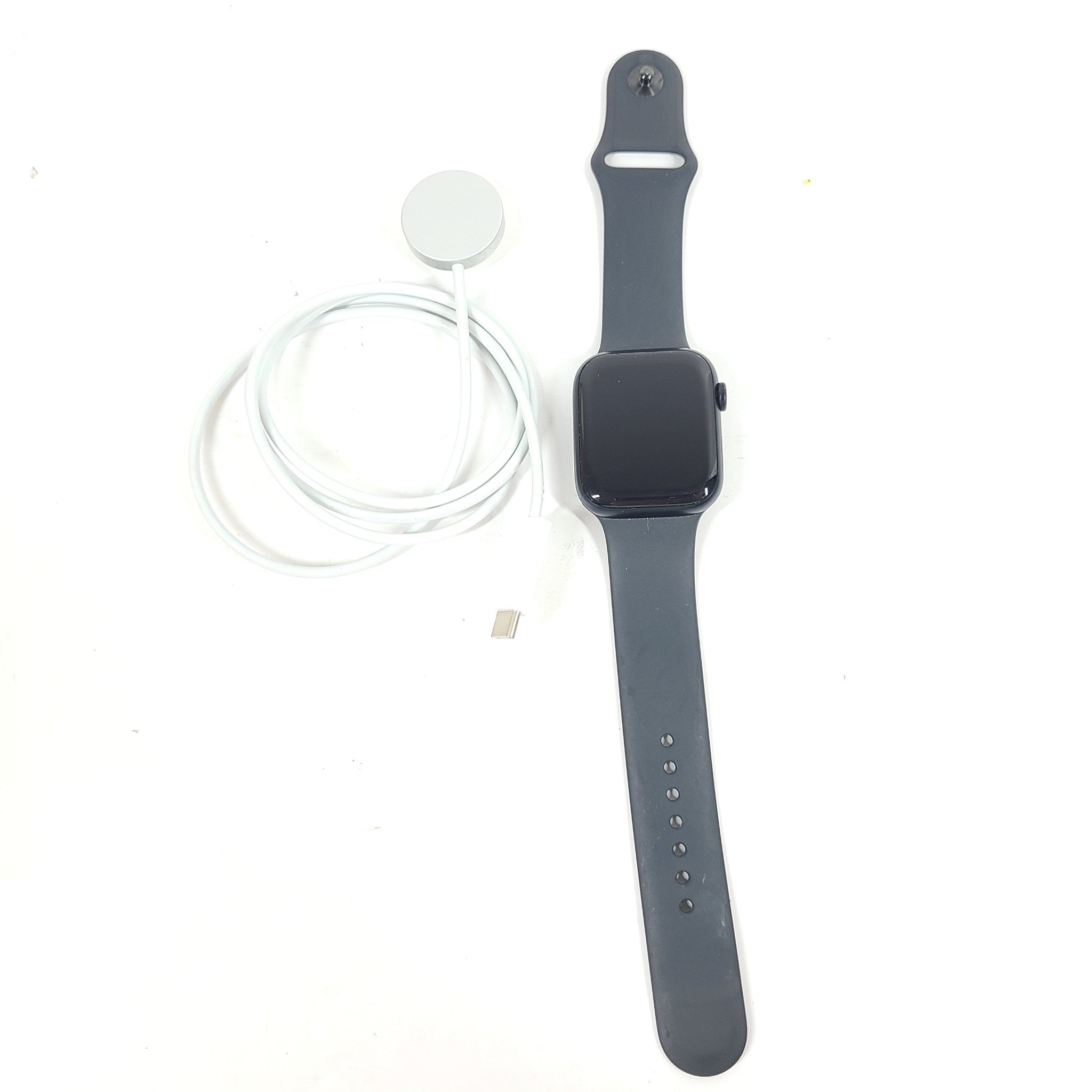Apple Watch Series 7 45MM Blue Aluminum + Ceramic Case GPS only - Black M/L Band