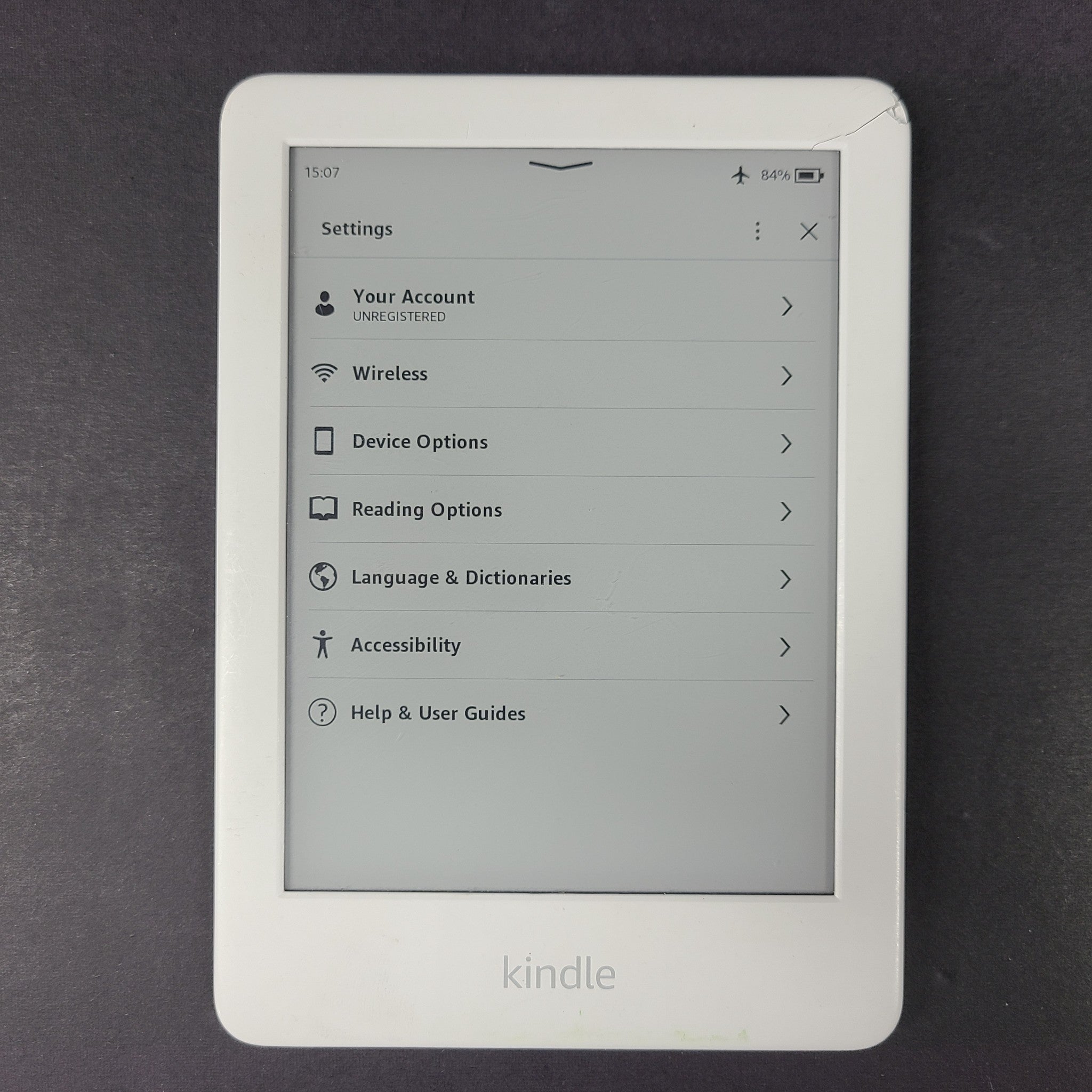 Amazon Kindle 10th Generation 8GB Wi-Fi 6in - White - V1 CORNER