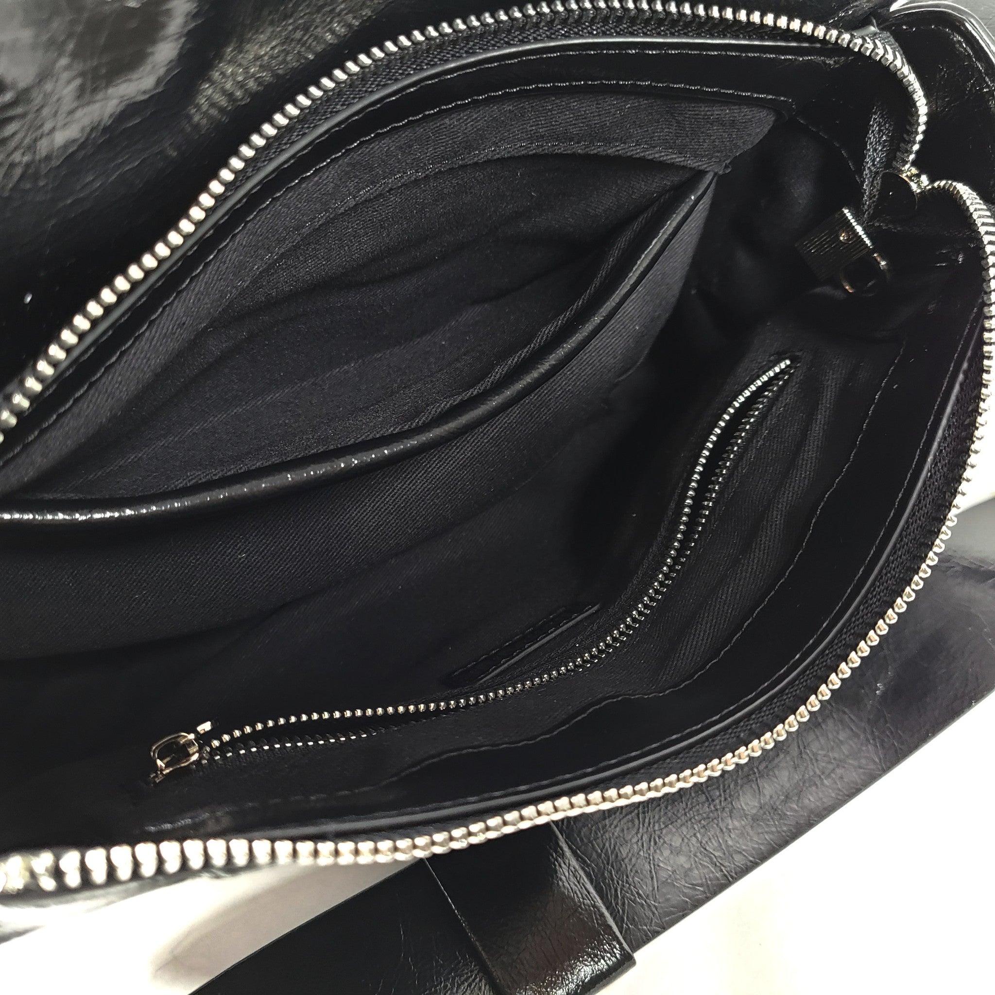 Kunogigi Saddle Bag Oil Wax Cowhide Genuine Leather Bag Handbag Black
