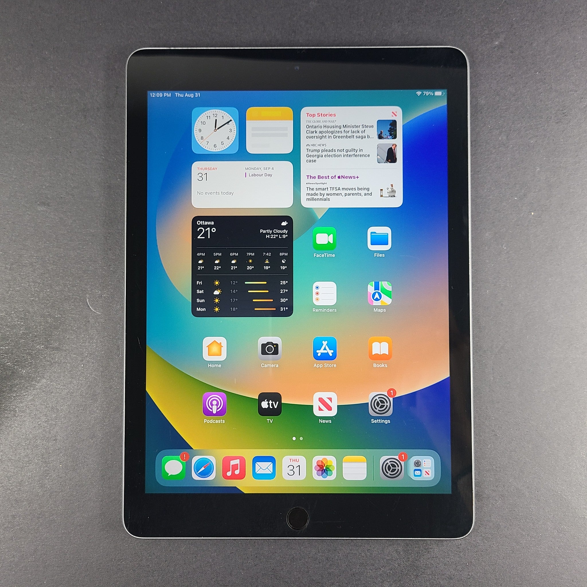 Apple iPad 6th Generation 9.7in A1893 32GB WiFi - Space Gray READ V1