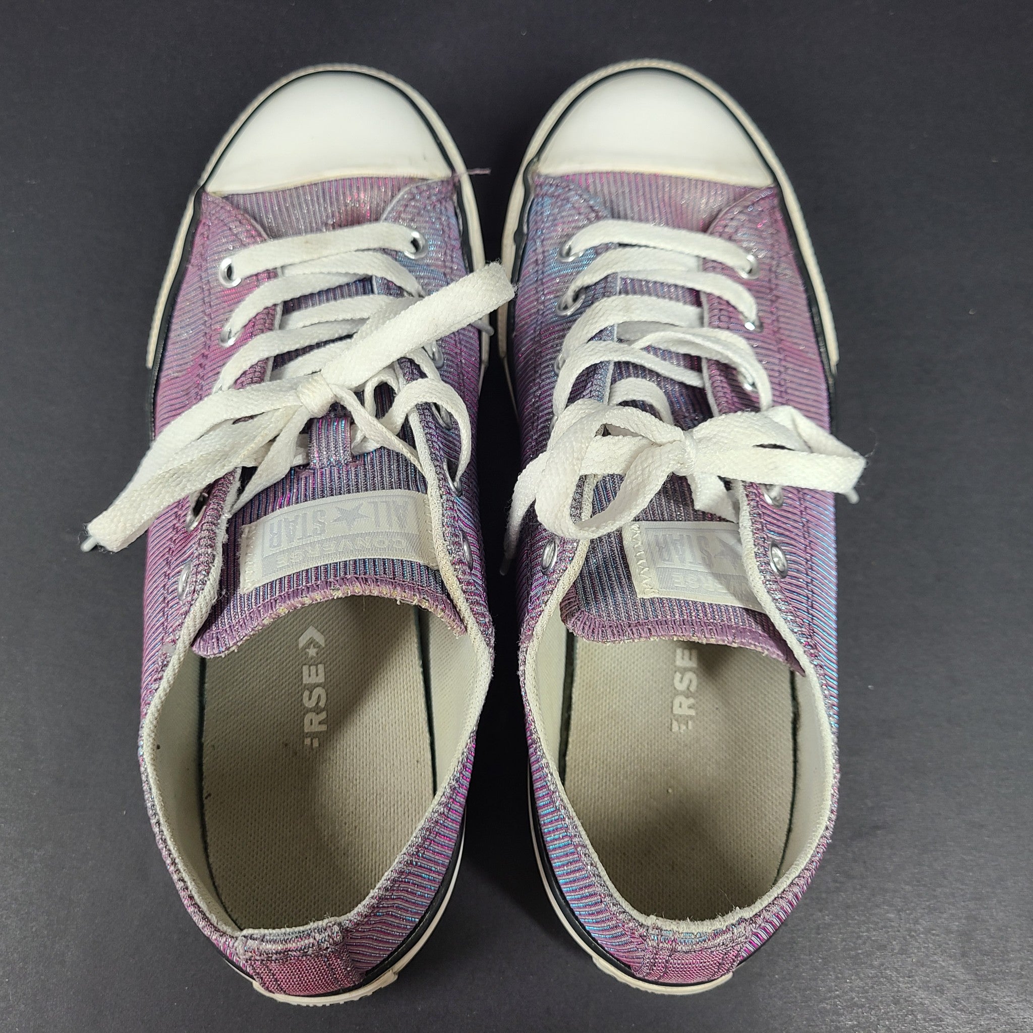 Converse Kids' CTAS OX Purple Low Top Sneakers 665100F Youth Size 5 / EUR 37.5