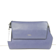 BCBGeneration BCBG Clover Convertible Clutch Vegan Leather Crossbody Purse Blue