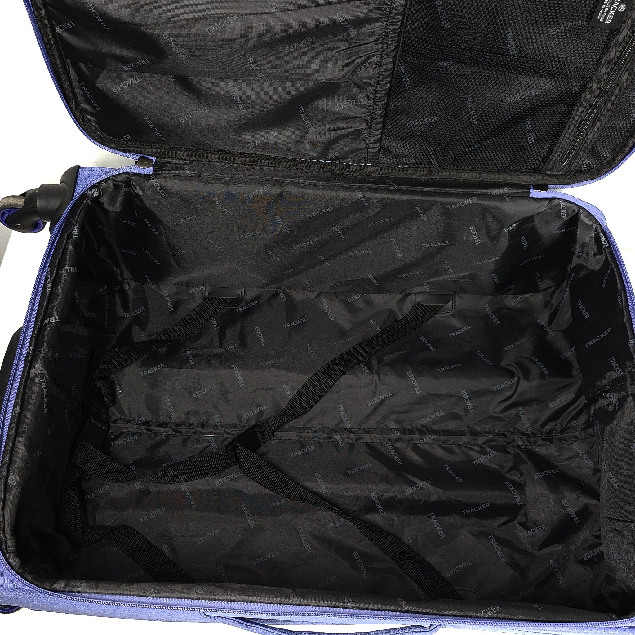 Tracker Expedition 25" Spinner Luggage Check In Suitcase Softshell Blue