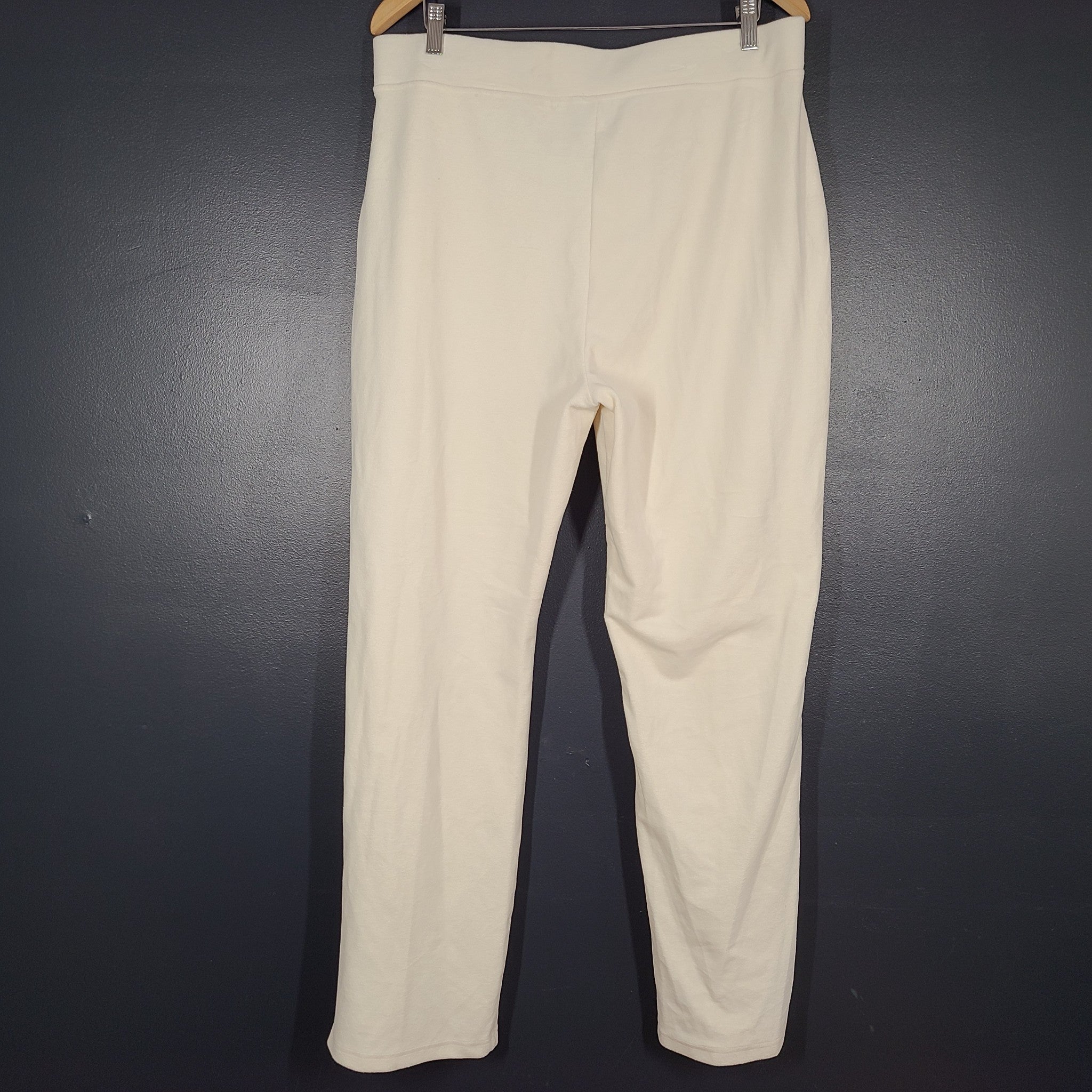 Juicy Couture Women's Velvet Sweatpants Track Pants Beige Off White Sz XL