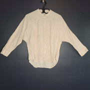Maje Women's Coquette Shirt Buttoned White w/ Red Stripes Mandarin Collar Sz 2