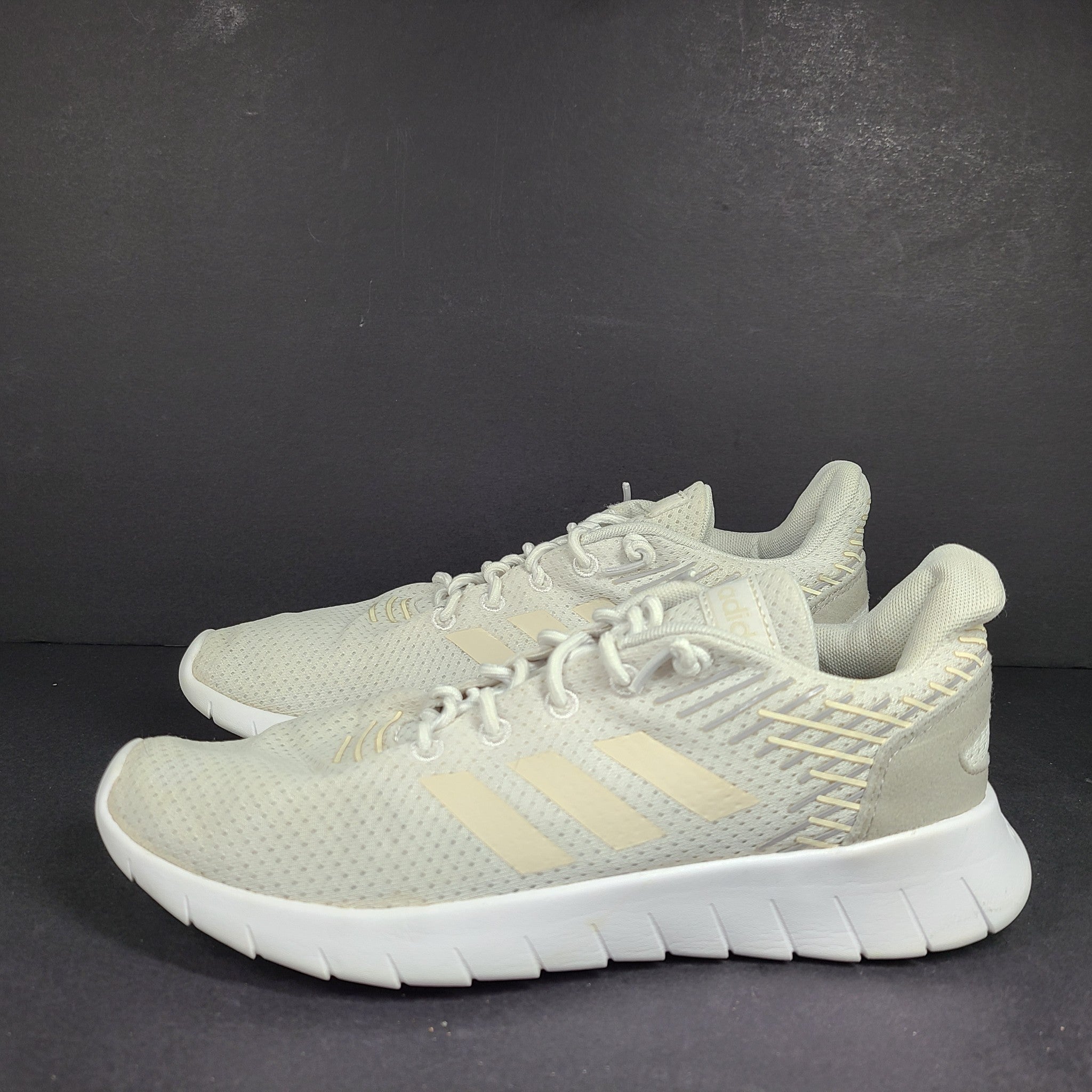 Adidas Women's Asweerun Running Shoes Sneakers F36340 Raw White Grey Sz 6.5