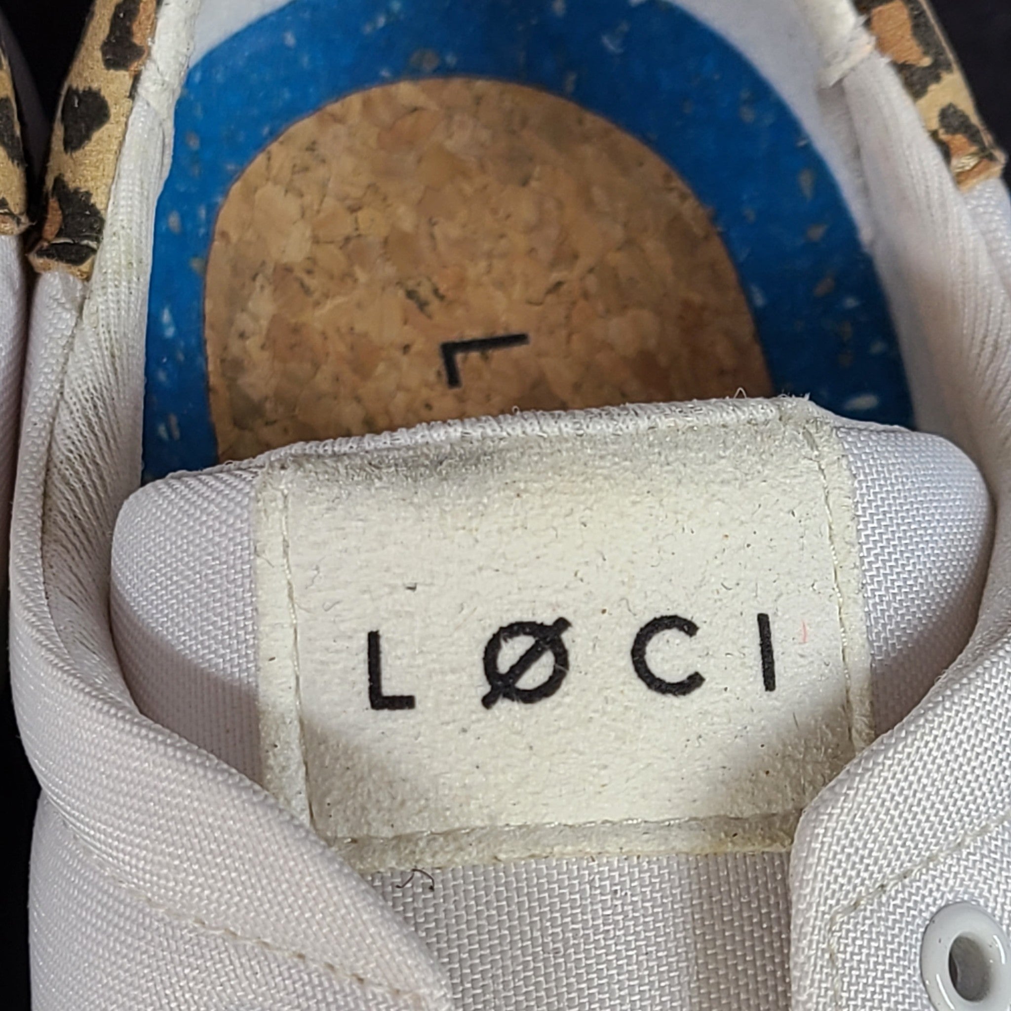 LOCI Women's Origin 9 Vegan Sneakers Stylist Ltd Edition White/Leopard 9 READ3