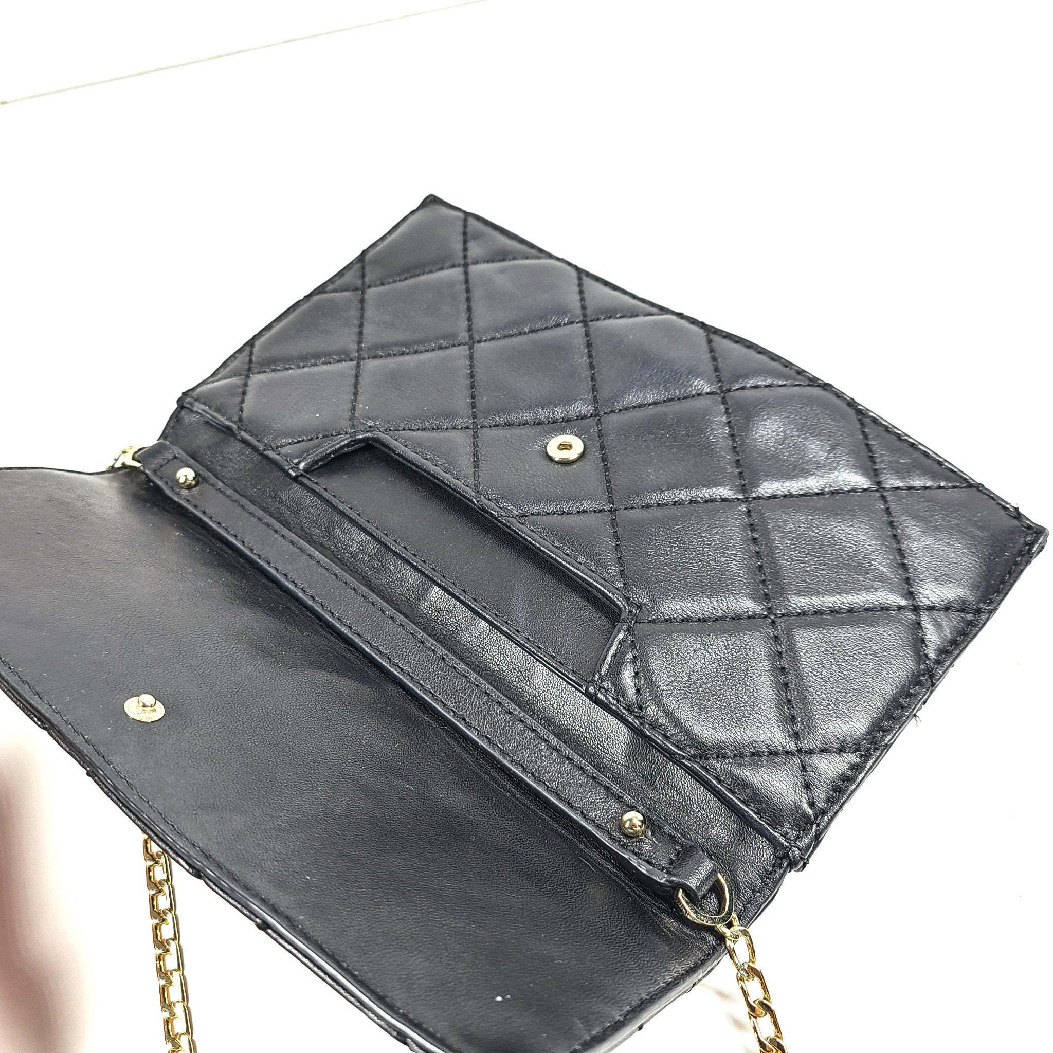 Kate Spade Emerson Place Brennan Black Quilted Leather Crossbody Clutch