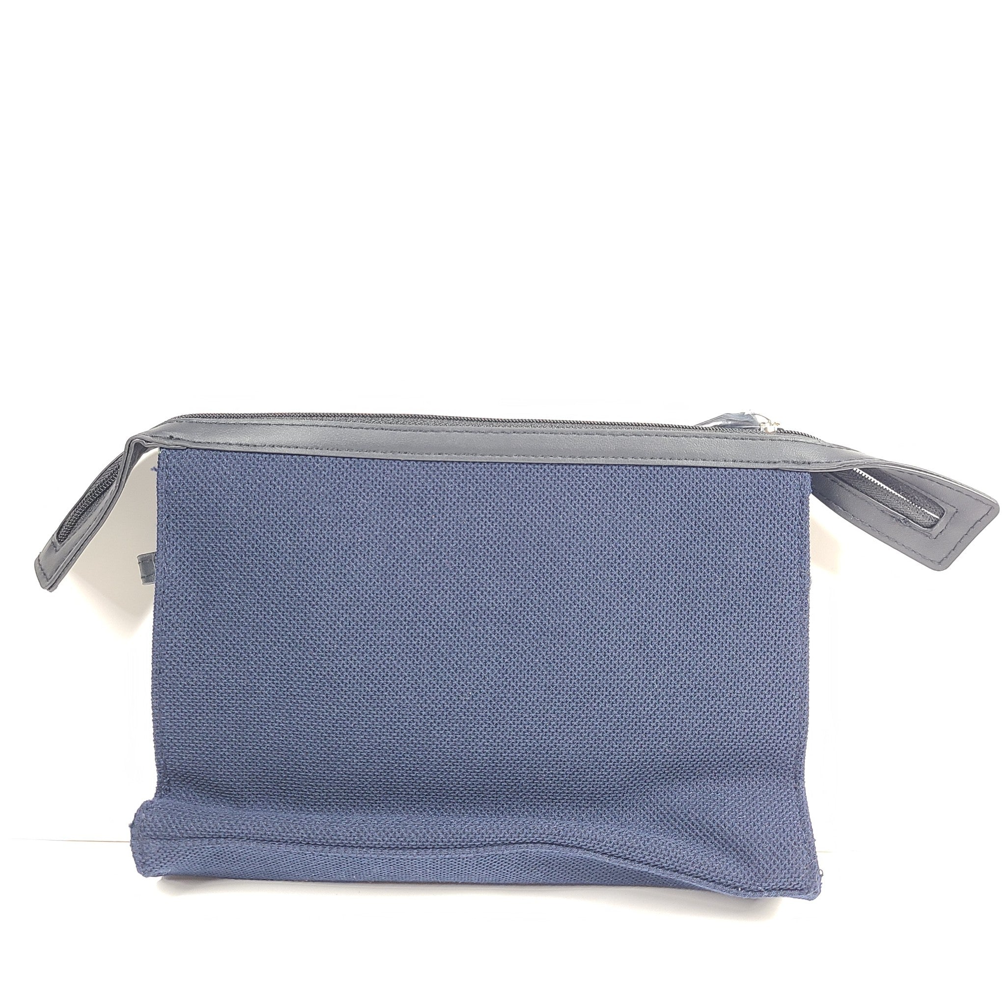 Giorgio Armani Fragrances Cosmetics Toiletry Bag Zippered Pouch Navy Blue