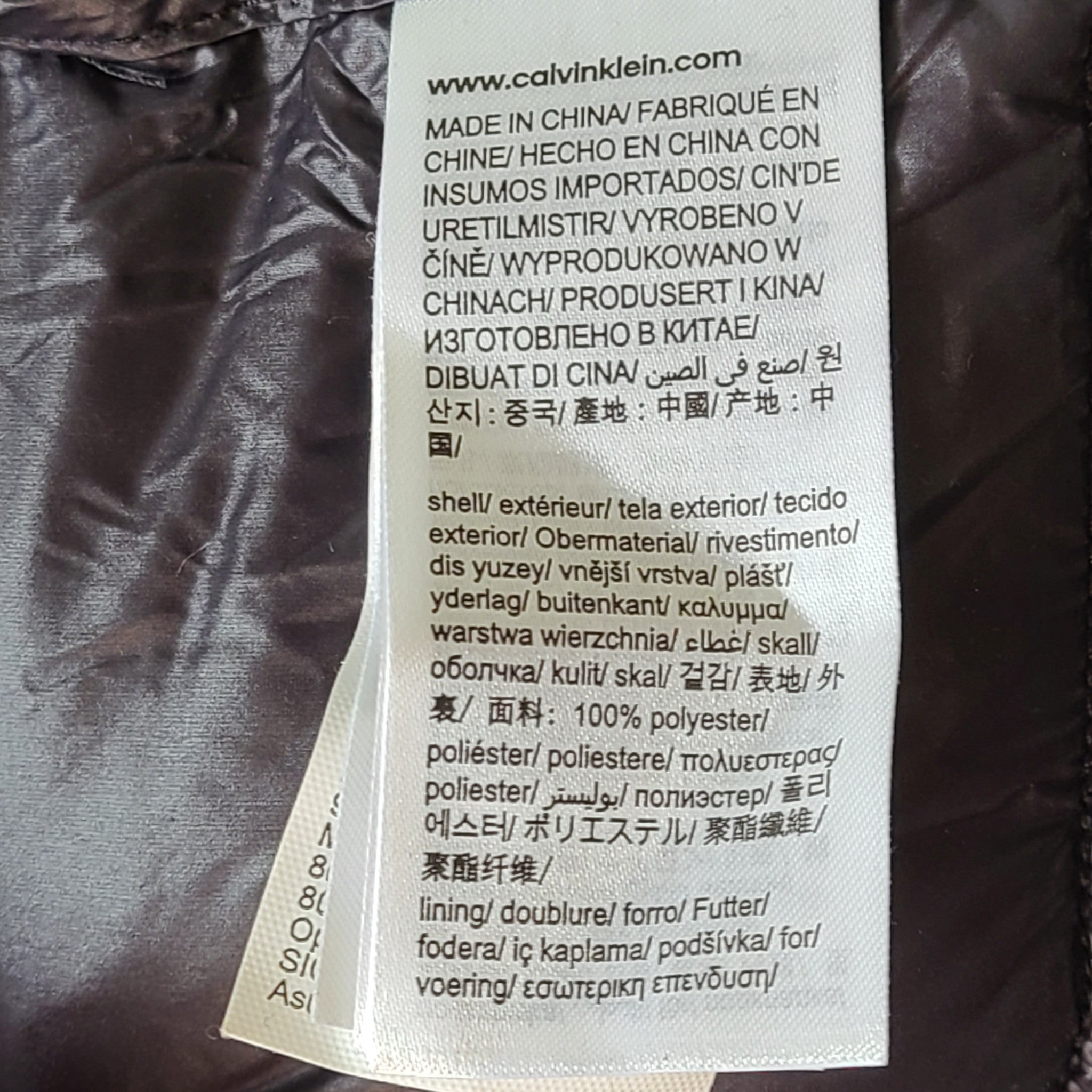 Calvin Klein Women's Long Puffer Coat Parka Quilted Faux Fur Trim Hood Black