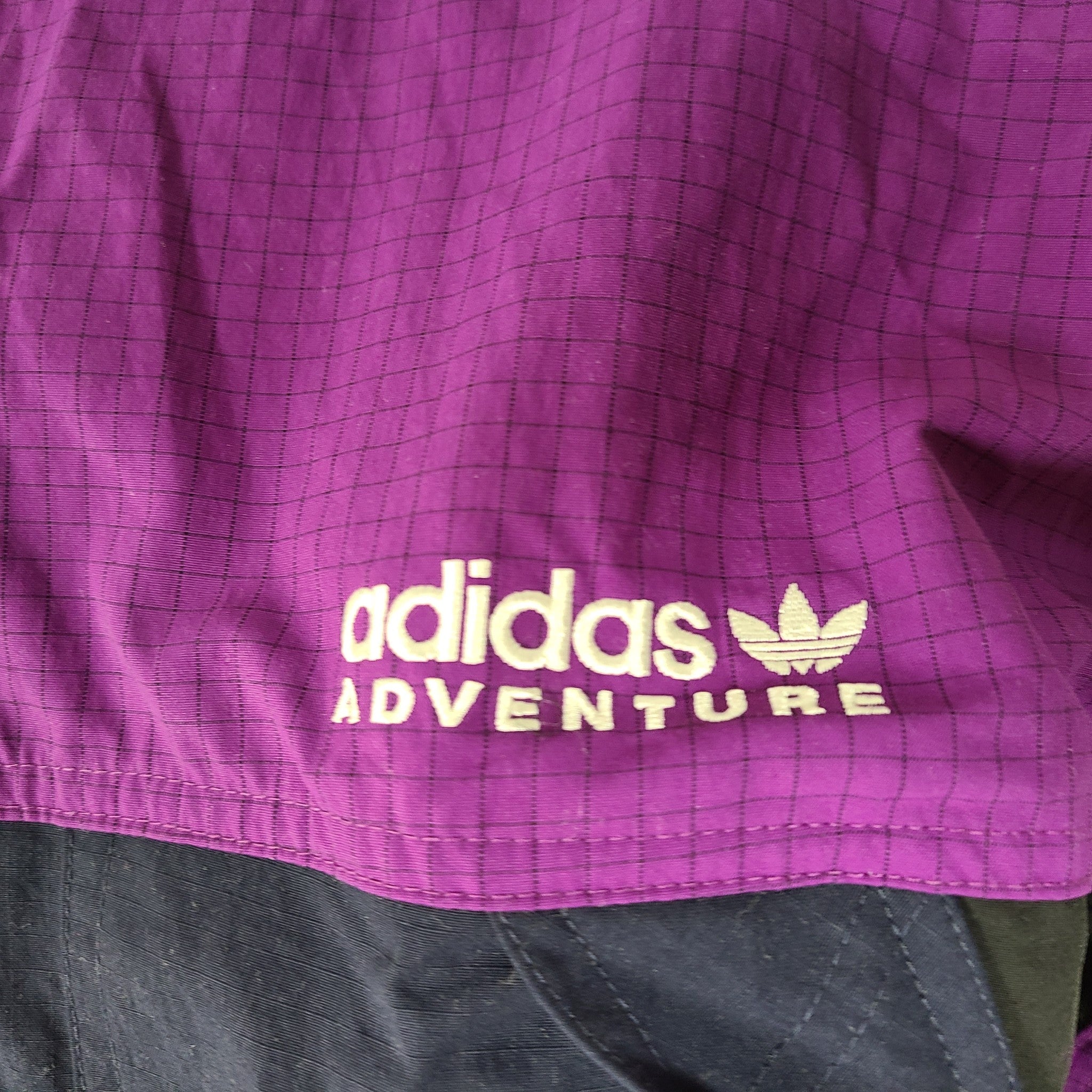 Adidas Men's Adventure Traverse Windbreaker Jacket Navy Blue Purple H09047 Sz M