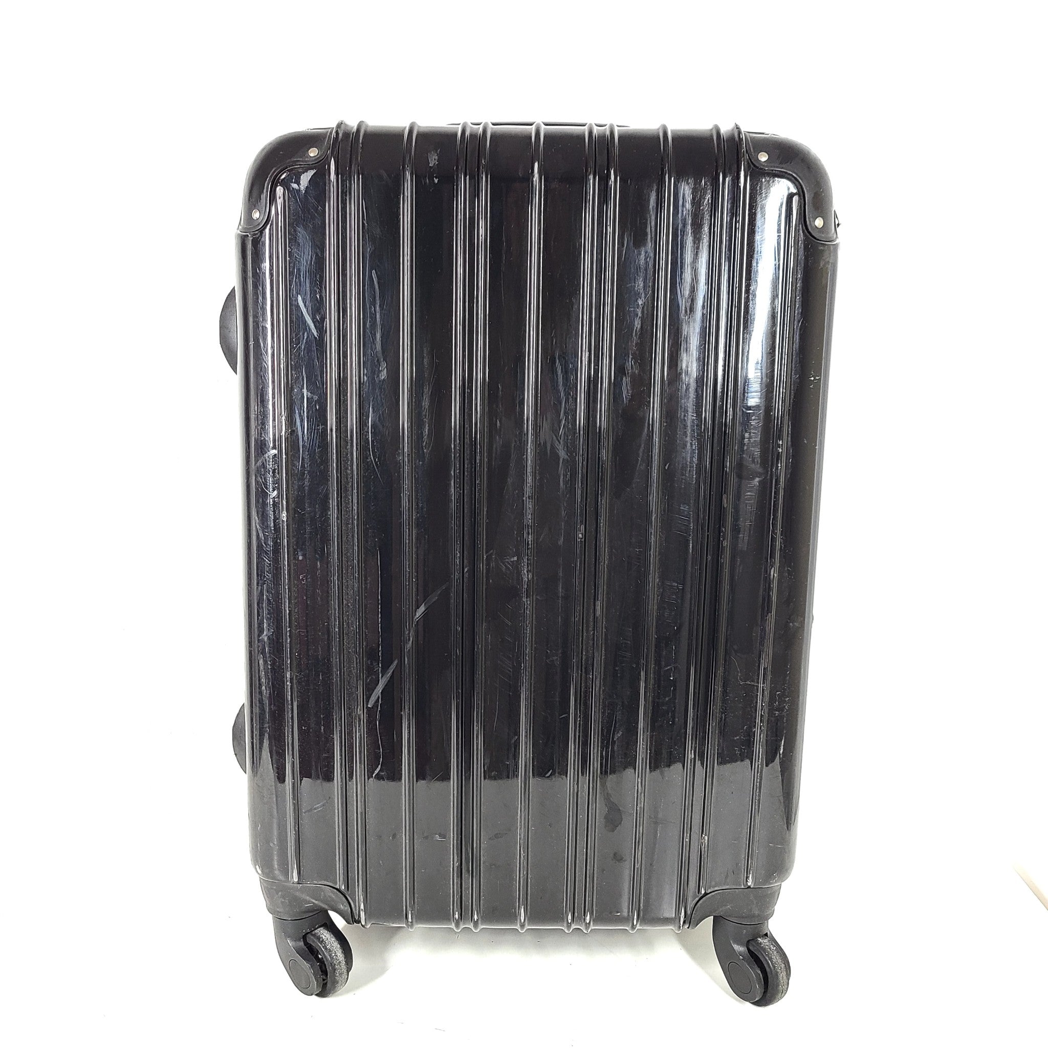 24" Expandable Spinner Check In Luggage Hardshell Locking Black