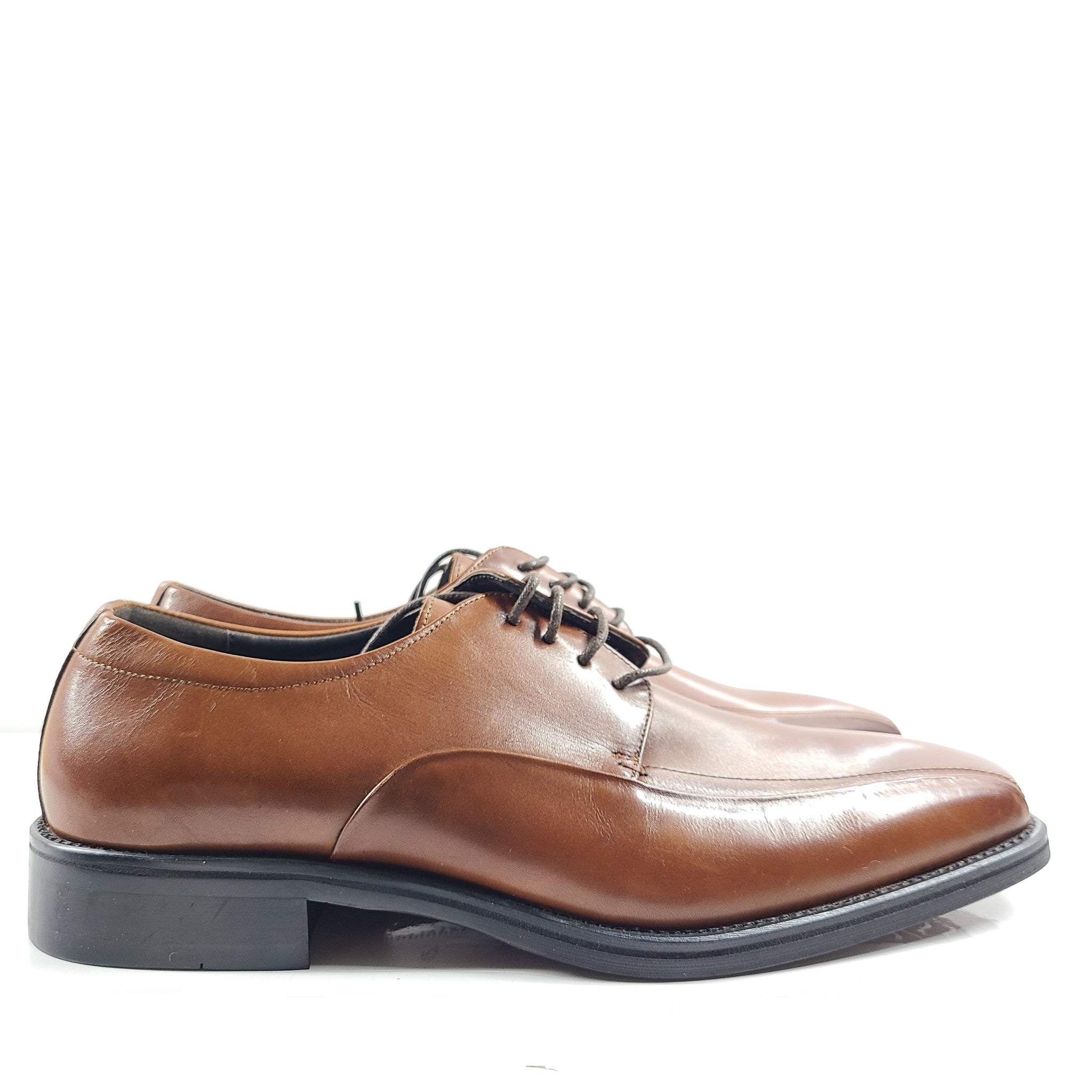 Browns Men's Leather Oxford Dress Shoes Lace Up Brown Sz 9